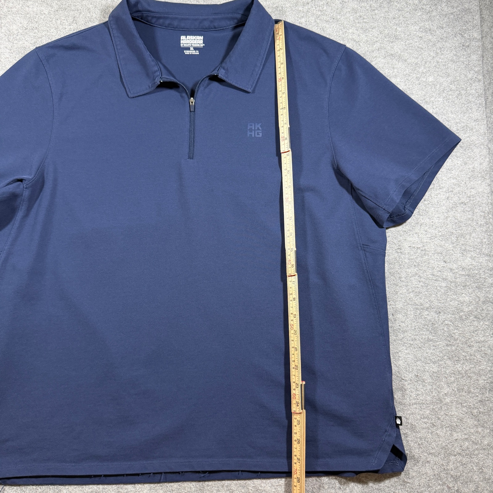 AKHG Duluth Trading Polo Shirt Mens XL Navy Zip Collar Outdoor Hiking Casual thumbnail 7