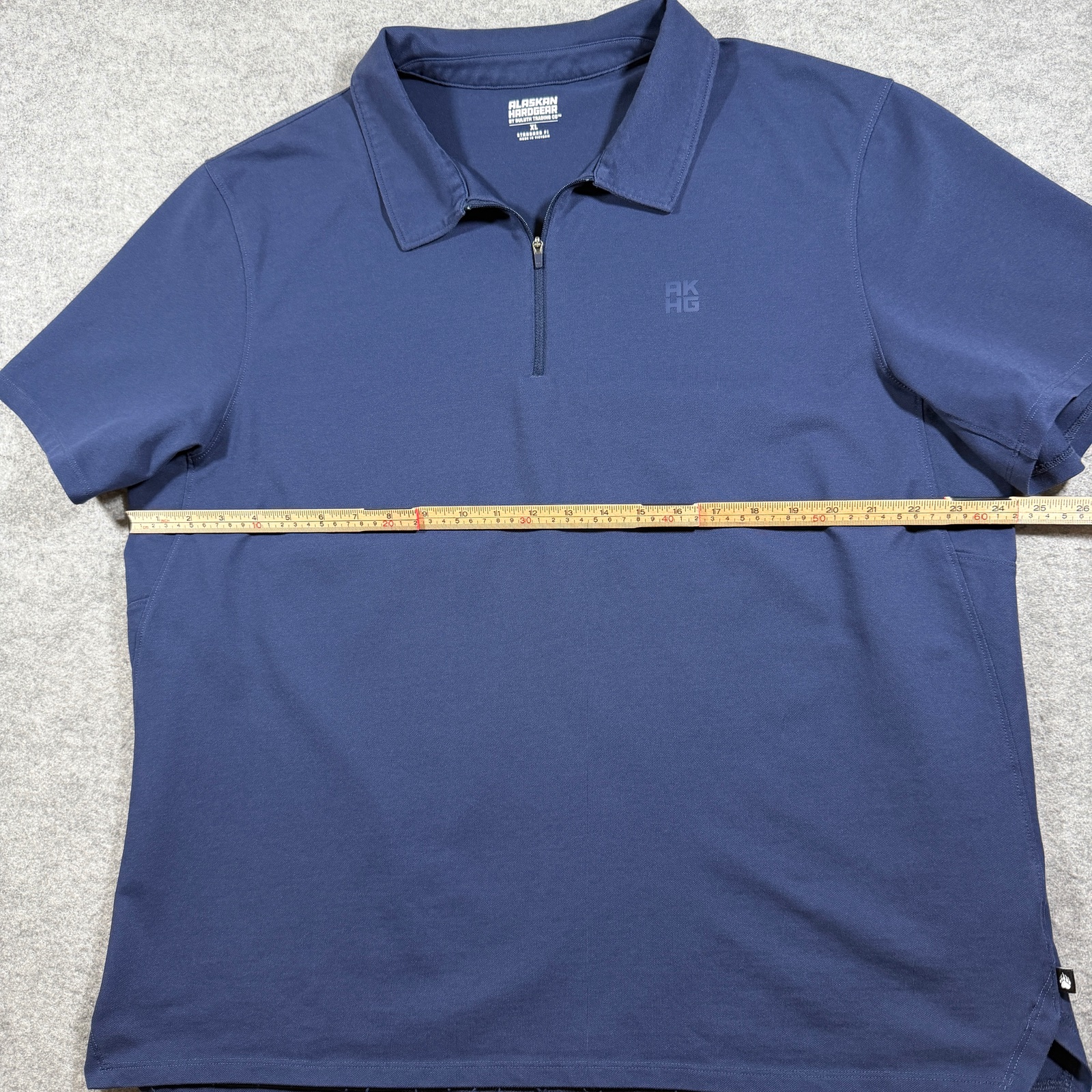 AKHG Duluth Trading Polo Shirt Mens XL Navy Zip Collar Outdoor Hiking Casual thumbnail 8