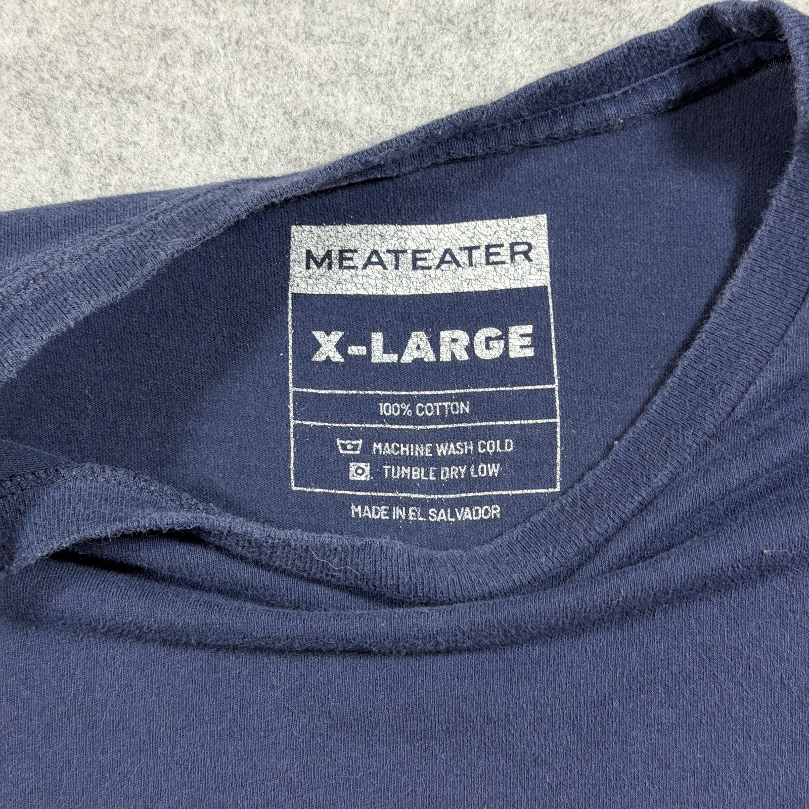 MeatEater T Shirt Mens XL Navy Topo Map Graphic Logo Hunting Outdoor Casual thumbnail 4