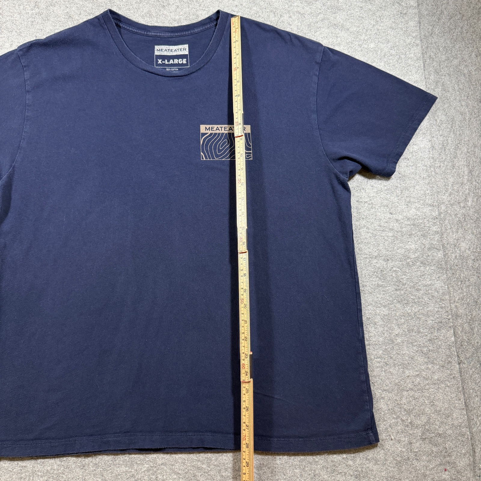 MeatEater T Shirt Mens XL Navy Topo Map Graphic Logo Hunting Outdoor Casual thumbnail 6