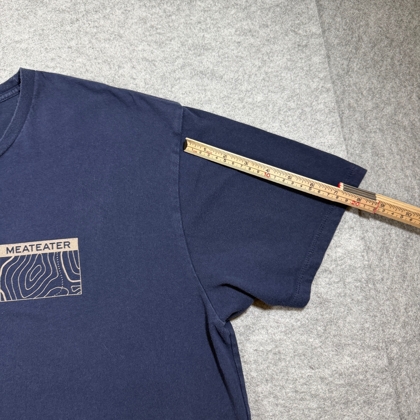 MeatEater T Shirt Mens XL Navy Topo Map Graphic Logo Hunting Outdoor Casual thumbnail 8