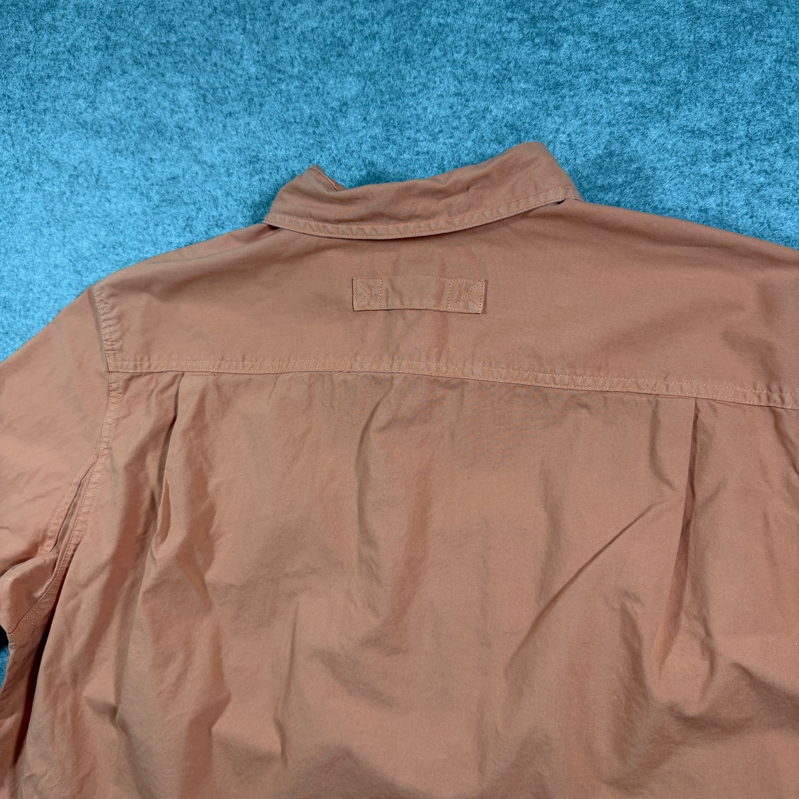Duluth Trading Co Fireman Shirt Mens L Orange Button Up Workwear Utility Pockets thumbnail 8