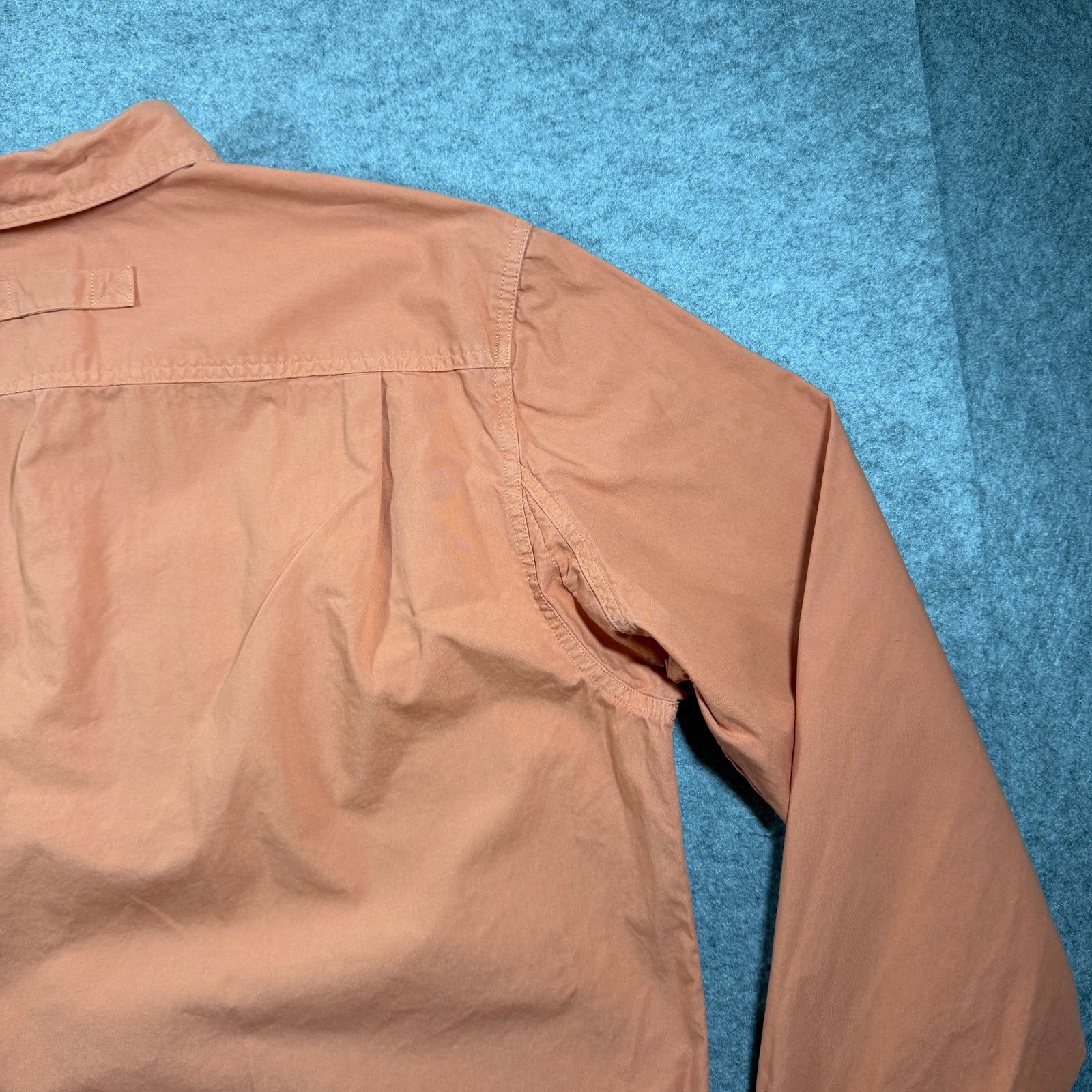 Duluth Trading Co Fireman Shirt Mens L Orange Button Up Workwear Utility Pockets thumbnail 9
