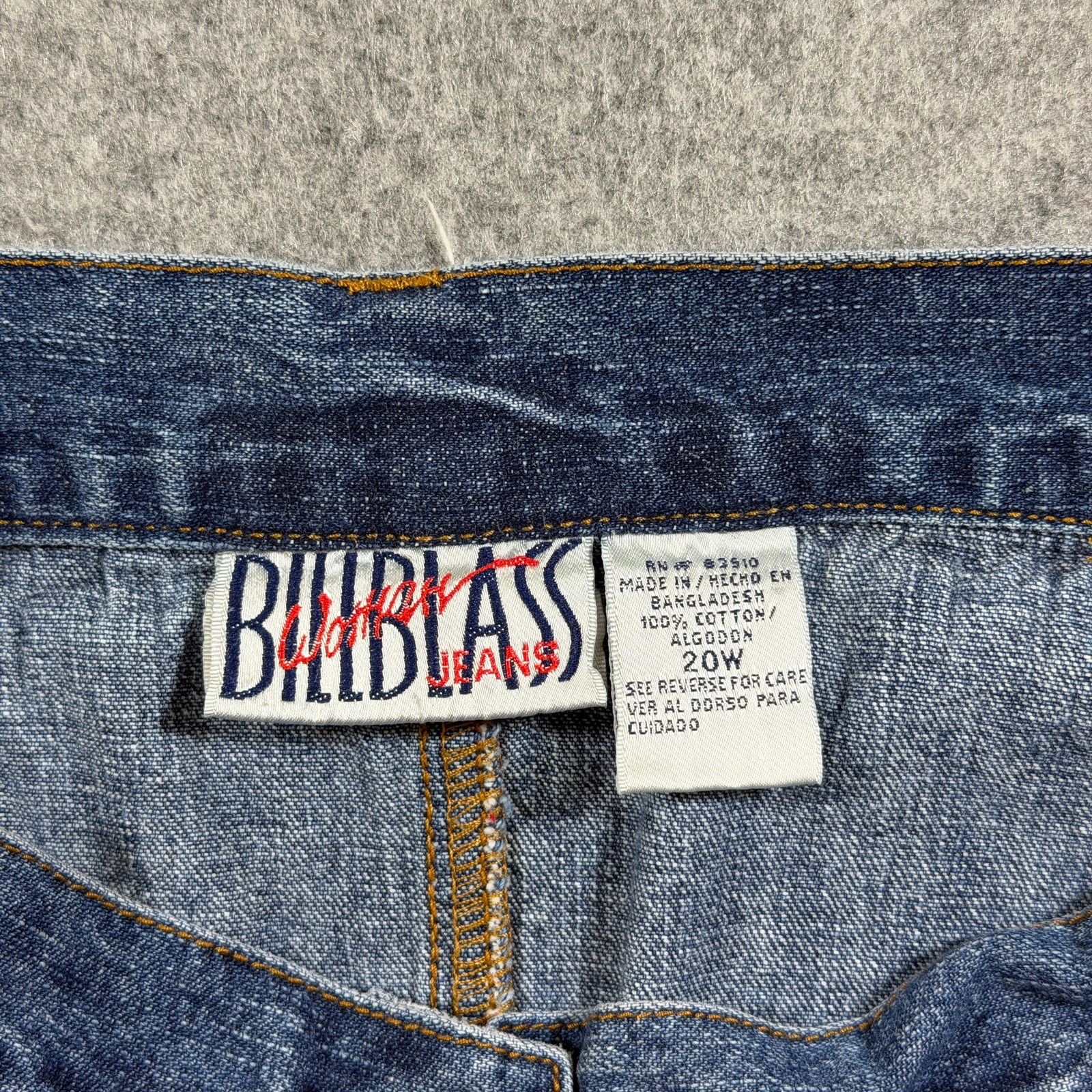 Vintage Bill Blass Jeans Denim Skirt Womens 20W Blue A-Line Five Pocket Casual thumbnail 3