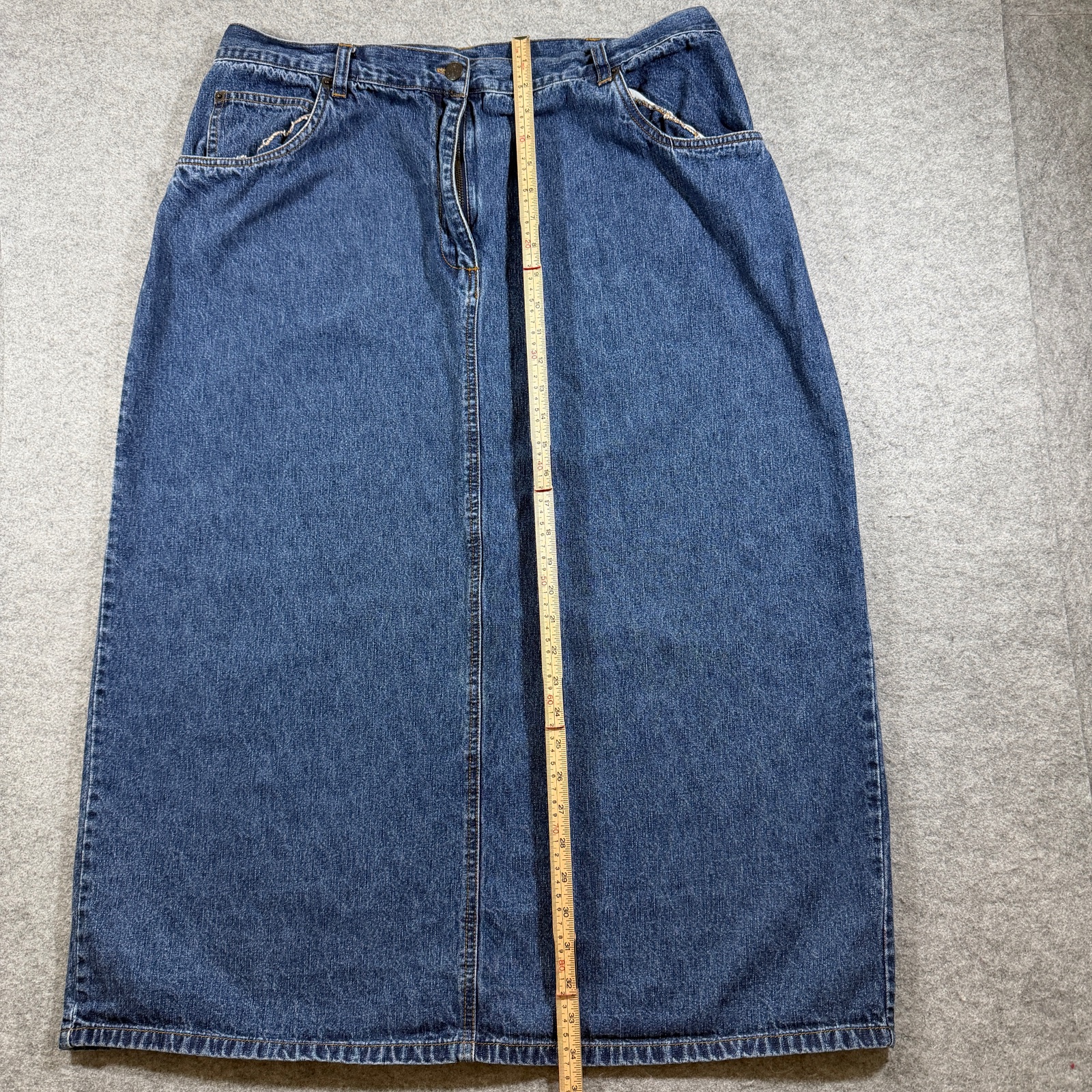 Vintage Bill Blass Jeans Denim Skirt Womens 20W Blue A-Line Five Pocket Casual thumbnail 7