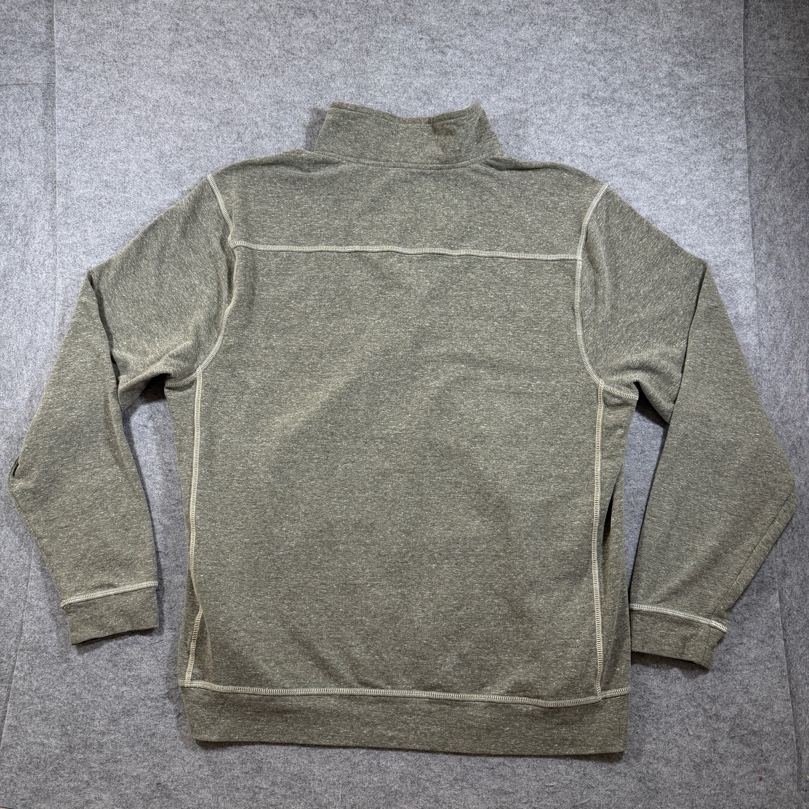 True Grit Quarter Zip Pullover Mens XXL Olive Green Heather Relaxed Casual thumbnail 2