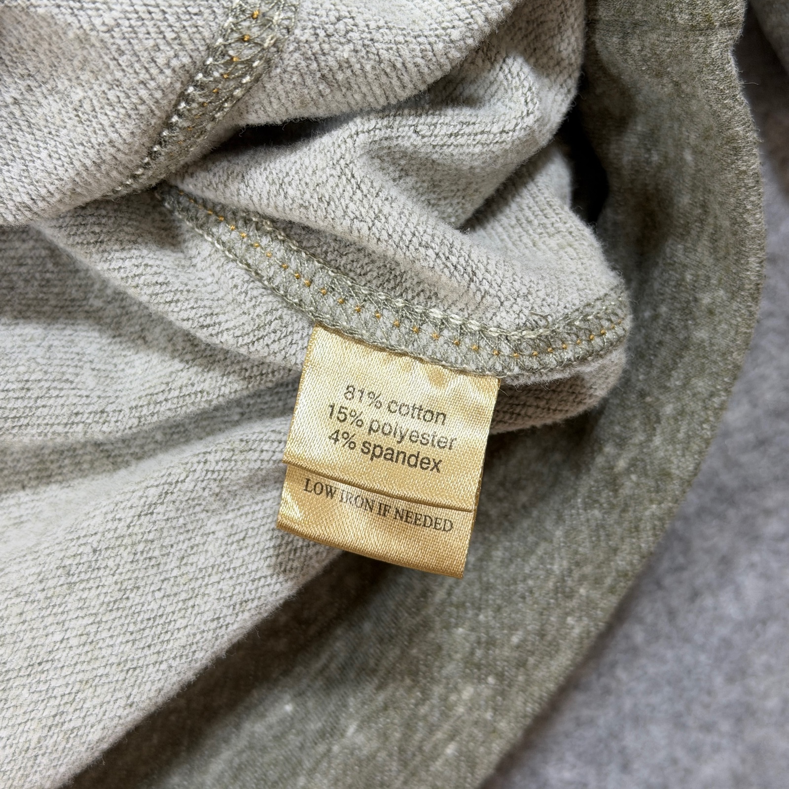 True Grit Quarter Zip Pullover Mens XXL Olive Green Heather Relaxed Casual thumbnail 11