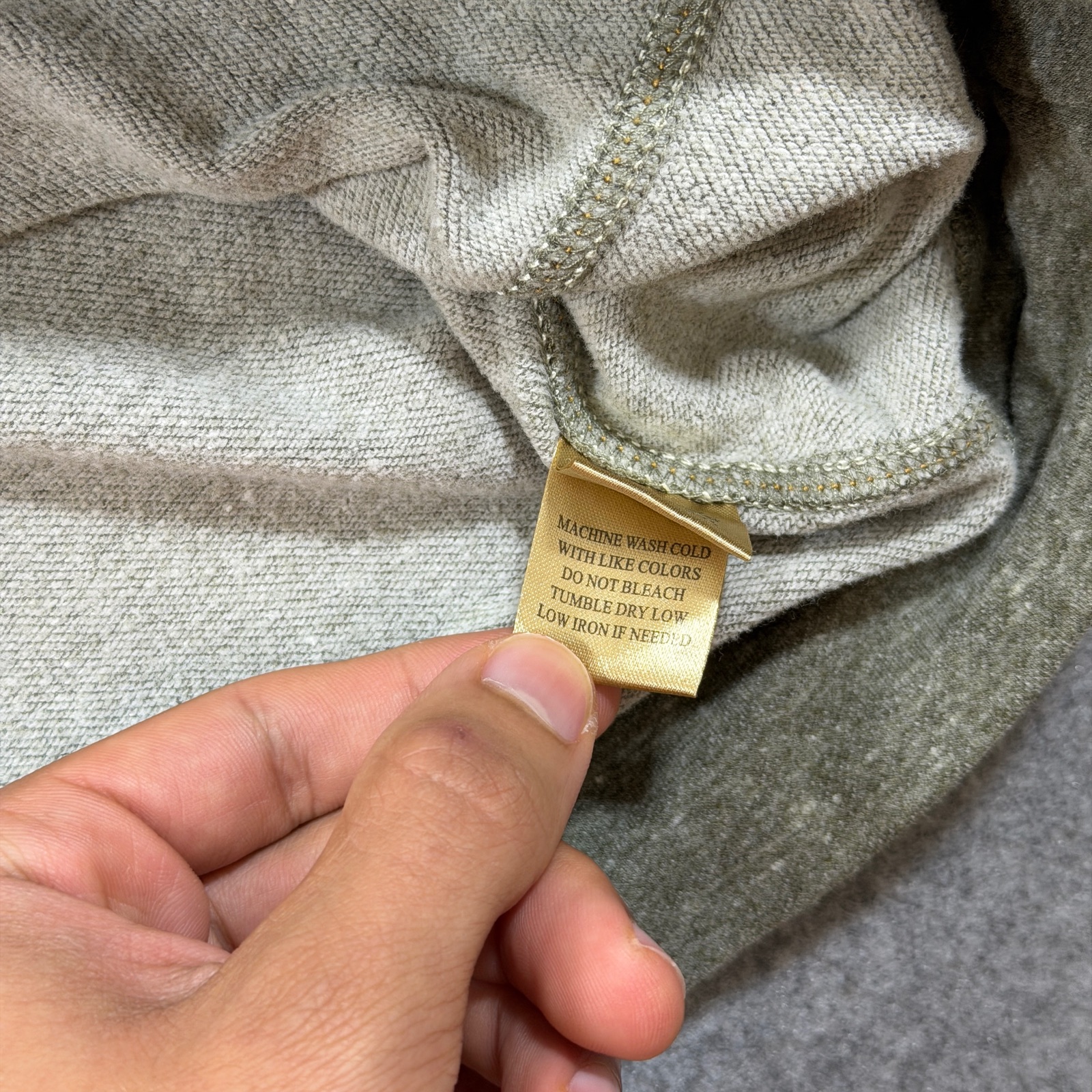 True Grit Quarter Zip Pullover Mens XXL Olive Green Heather Relaxed Casual thumbnail 12