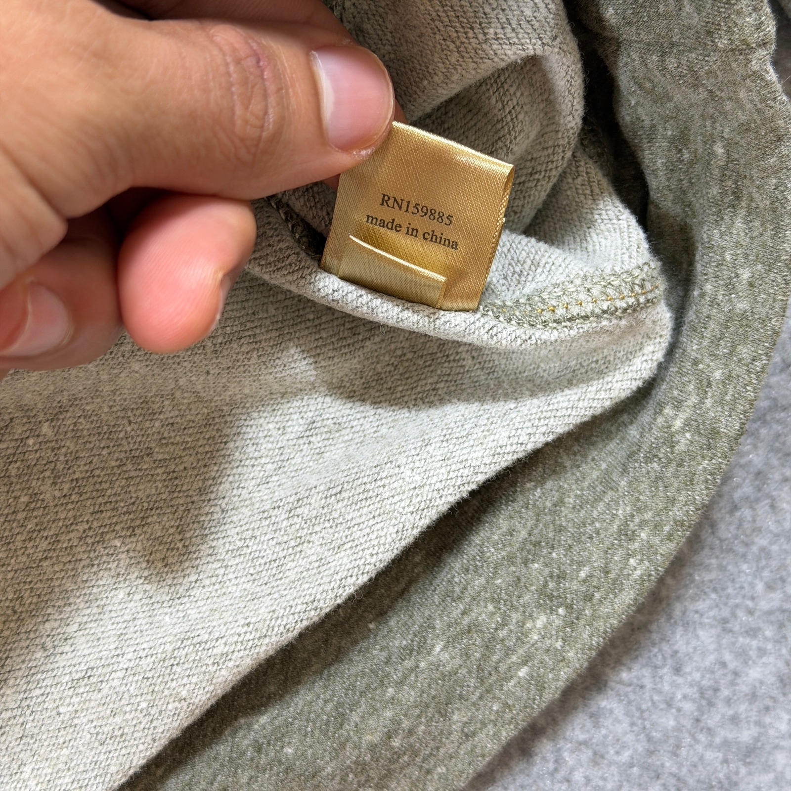 True Grit Quarter Zip Pullover Mens XXL Olive Green Heather Relaxed Casual thumbnail 13