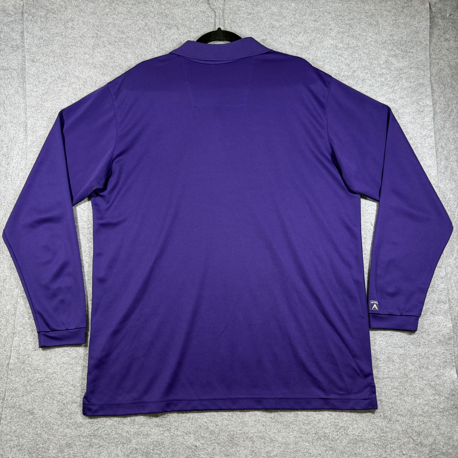 Antigua LSU Tigers Polo Mens L Purple Long Sleeve Moisture Wicking Golf Game Day thumbnail 2