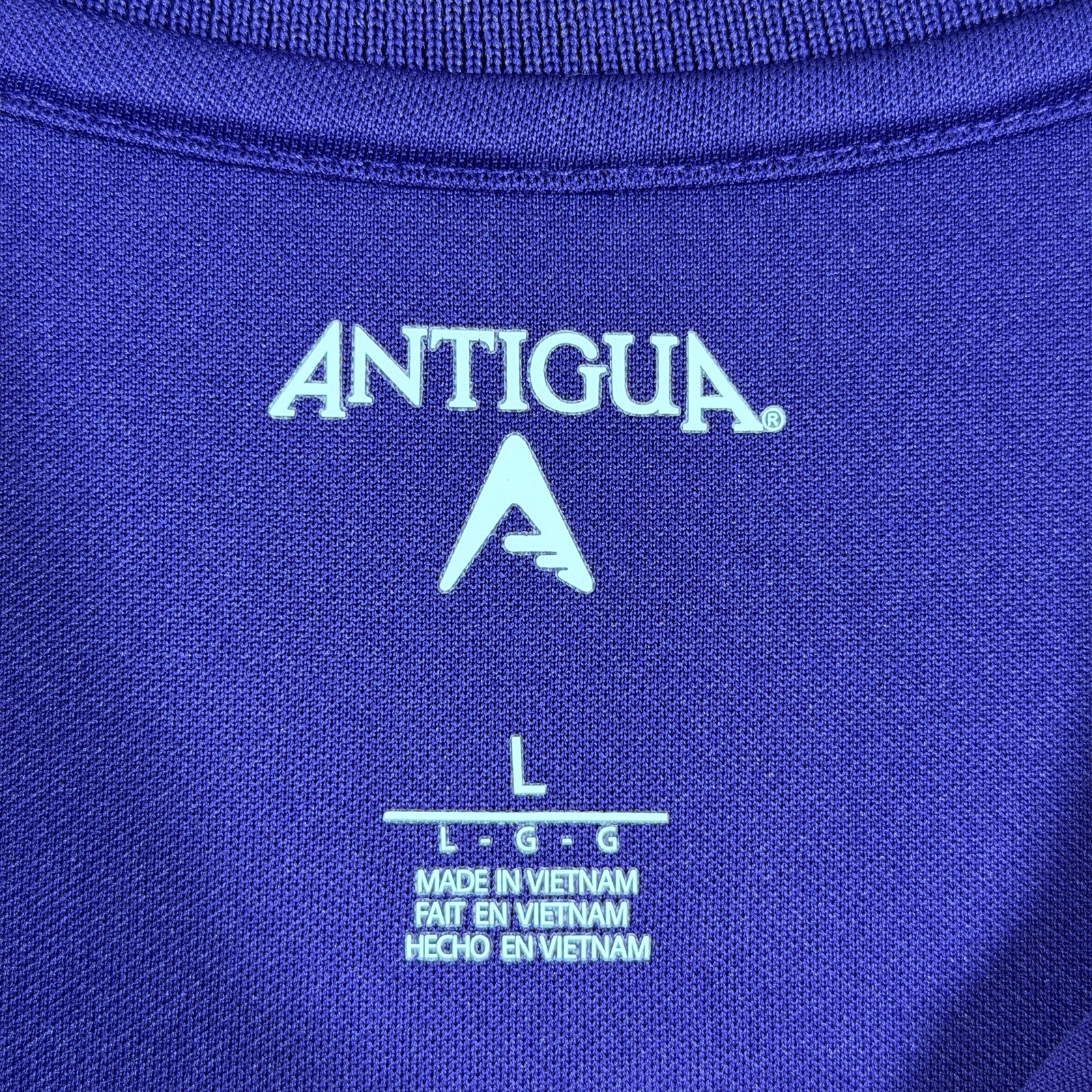 Antigua LSU Tigers Polo Mens L Purple Long Sleeve Moisture Wicking Golf Game Day thumbnail 4