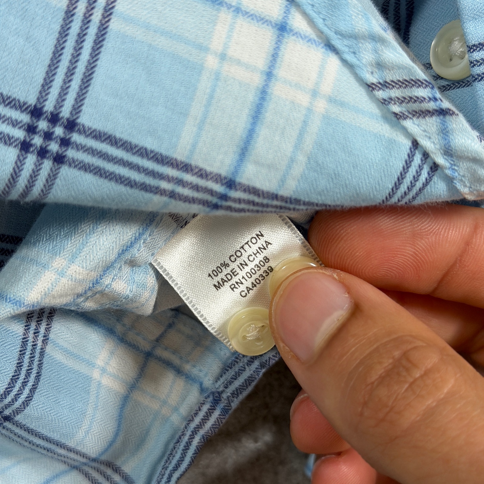 Peter Millar Button Down Shirt Mens L Light Blue Plaid Cotton Preppy Casual thumbnail 9