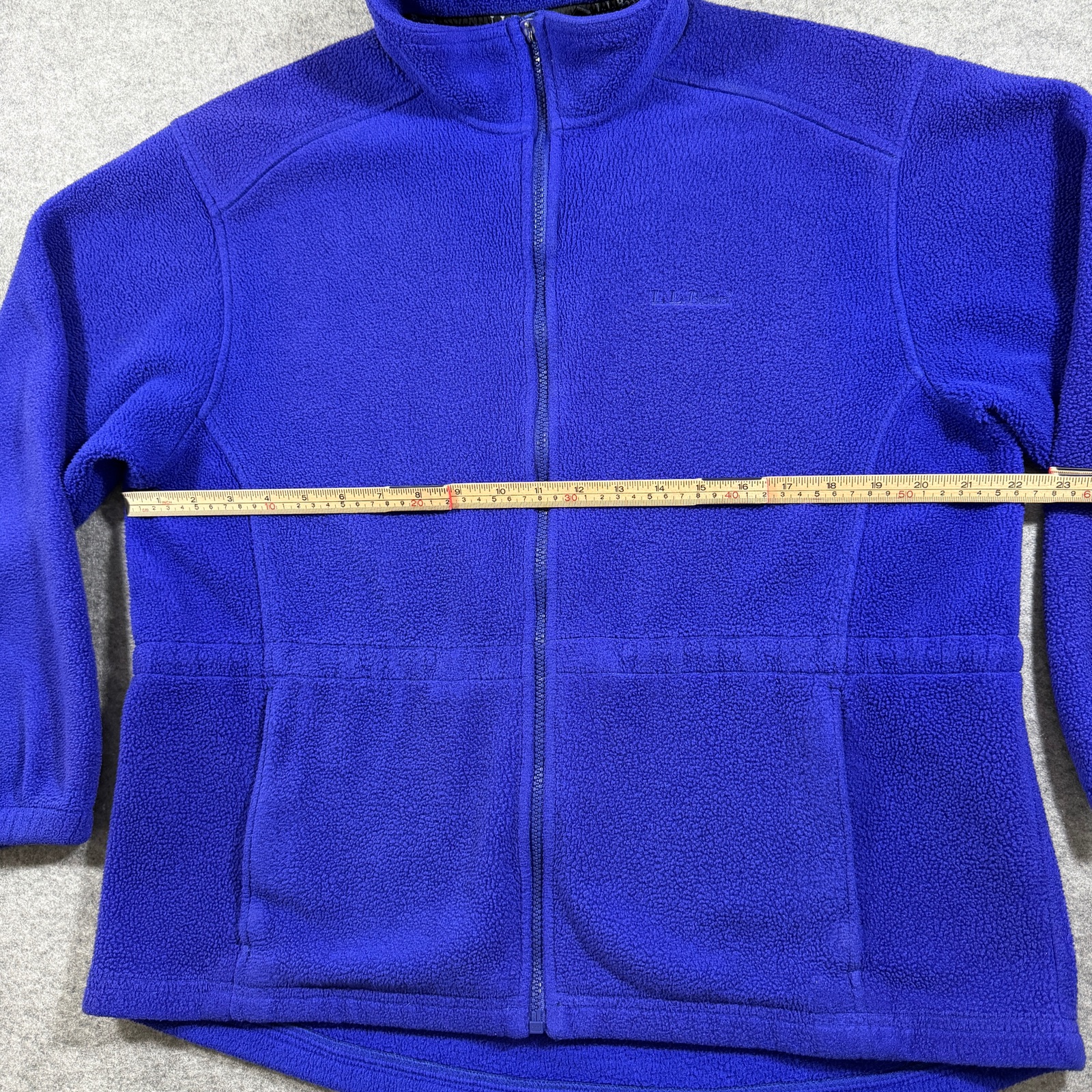 Vintage L.L.Bean Fleece Jacket Womens L Blue Full Zip High Collar Outdoor Hike thumbnail 7