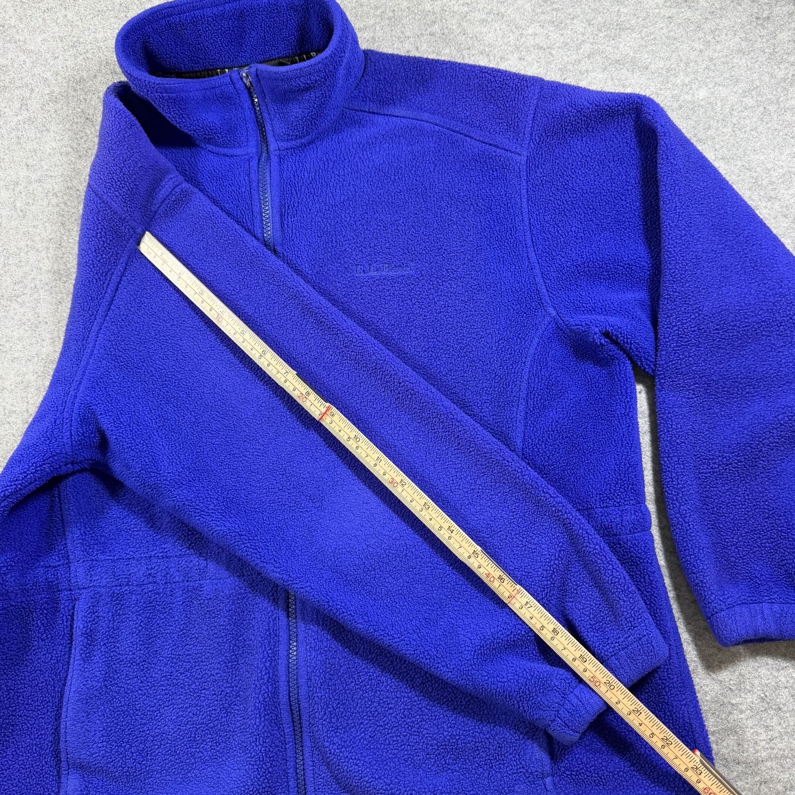 Vintage L.L.Bean Fleece Jacket Womens L Blue Full Zip High Collar Outdoor Hike thumbnail 8