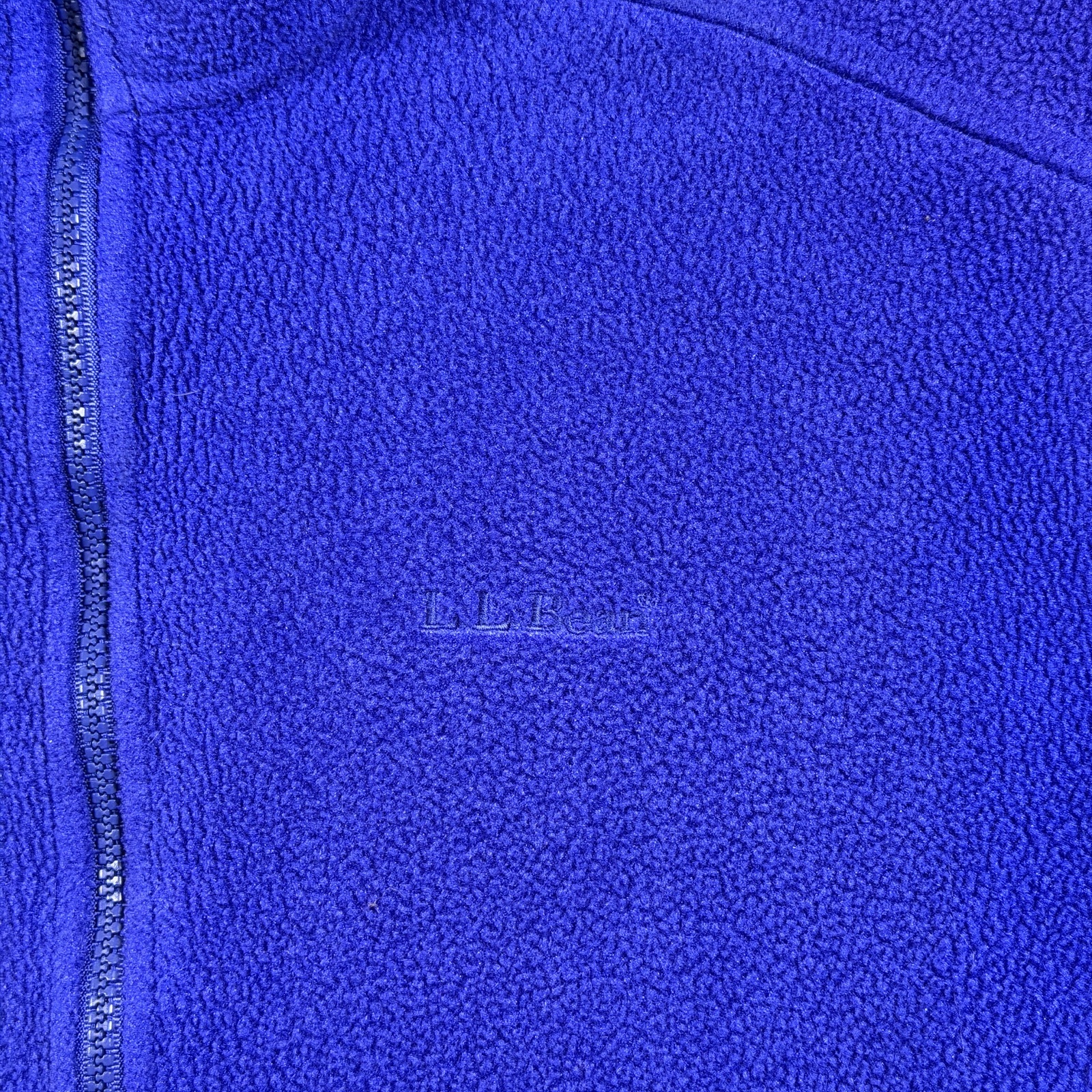 Vintage L.L.Bean Fleece Jacket Womens L Blue Full Zip High Collar Outdoor Hike thumbnail 9