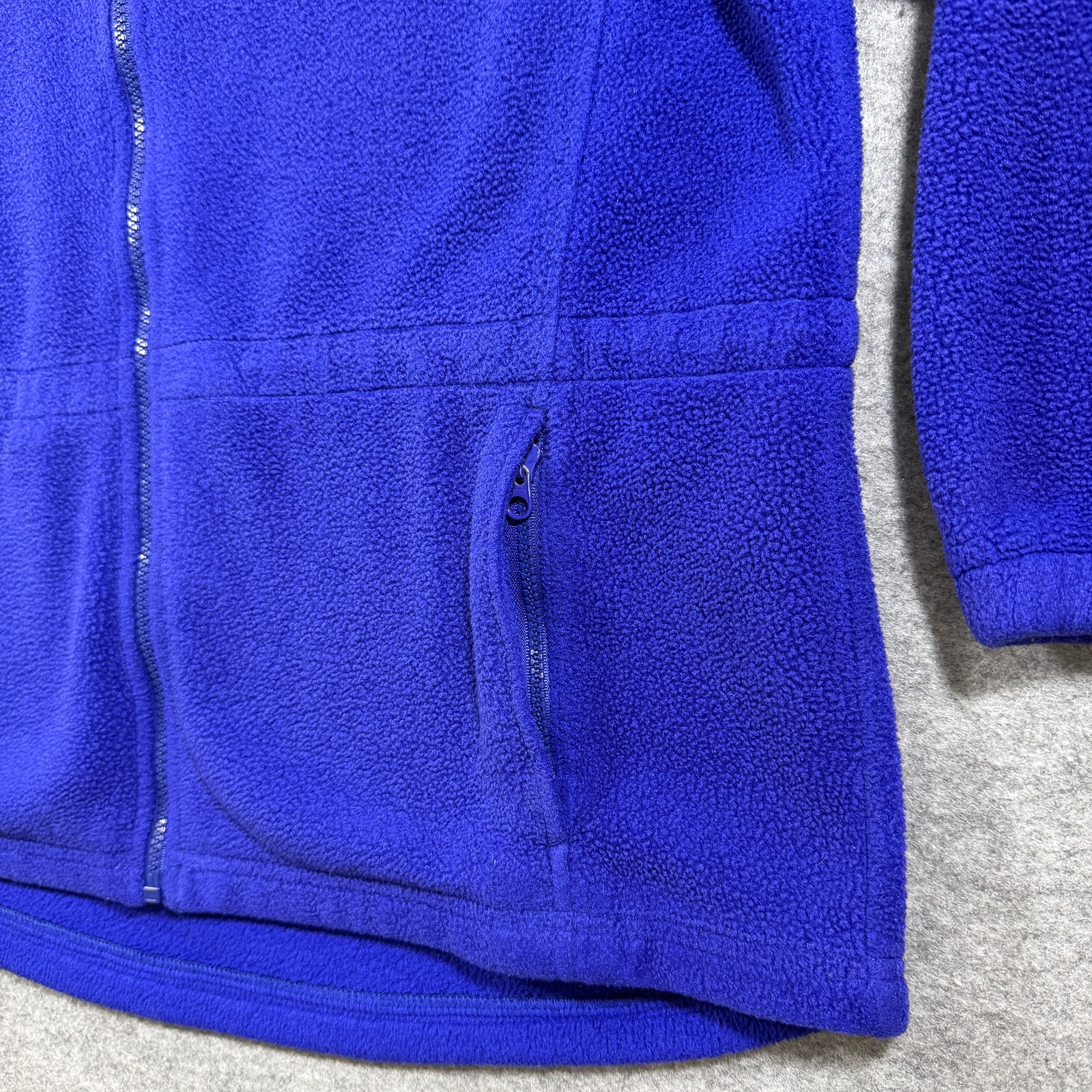 Vintage L.L.Bean Fleece Jacket Womens L Blue Full Zip High Collar Outdoor Hike thumbnail 10