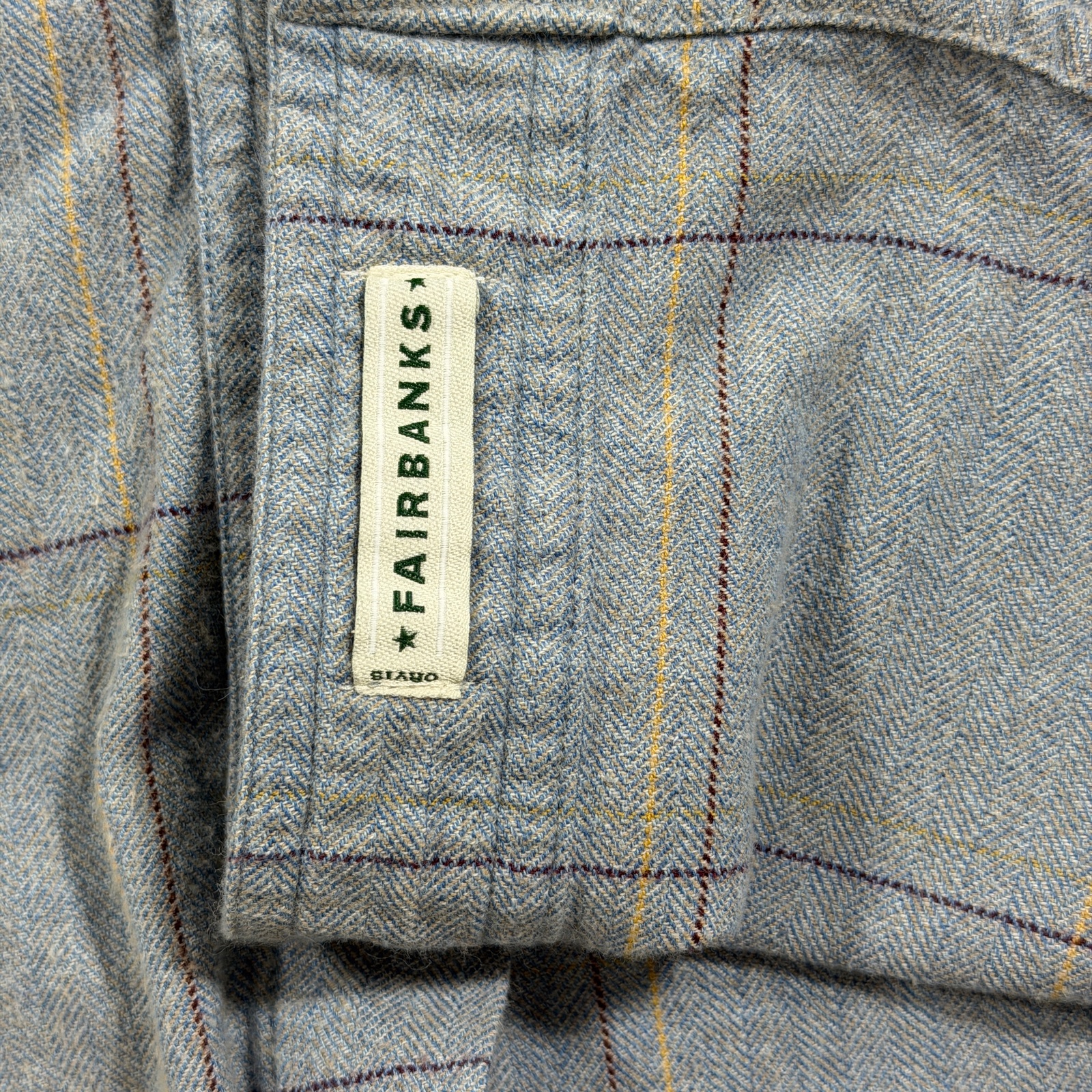 Orvis Fairbanks Shirt Mens M Blue Windowpane Plaid Suede Elbow Patches Preppy thumbnail 10