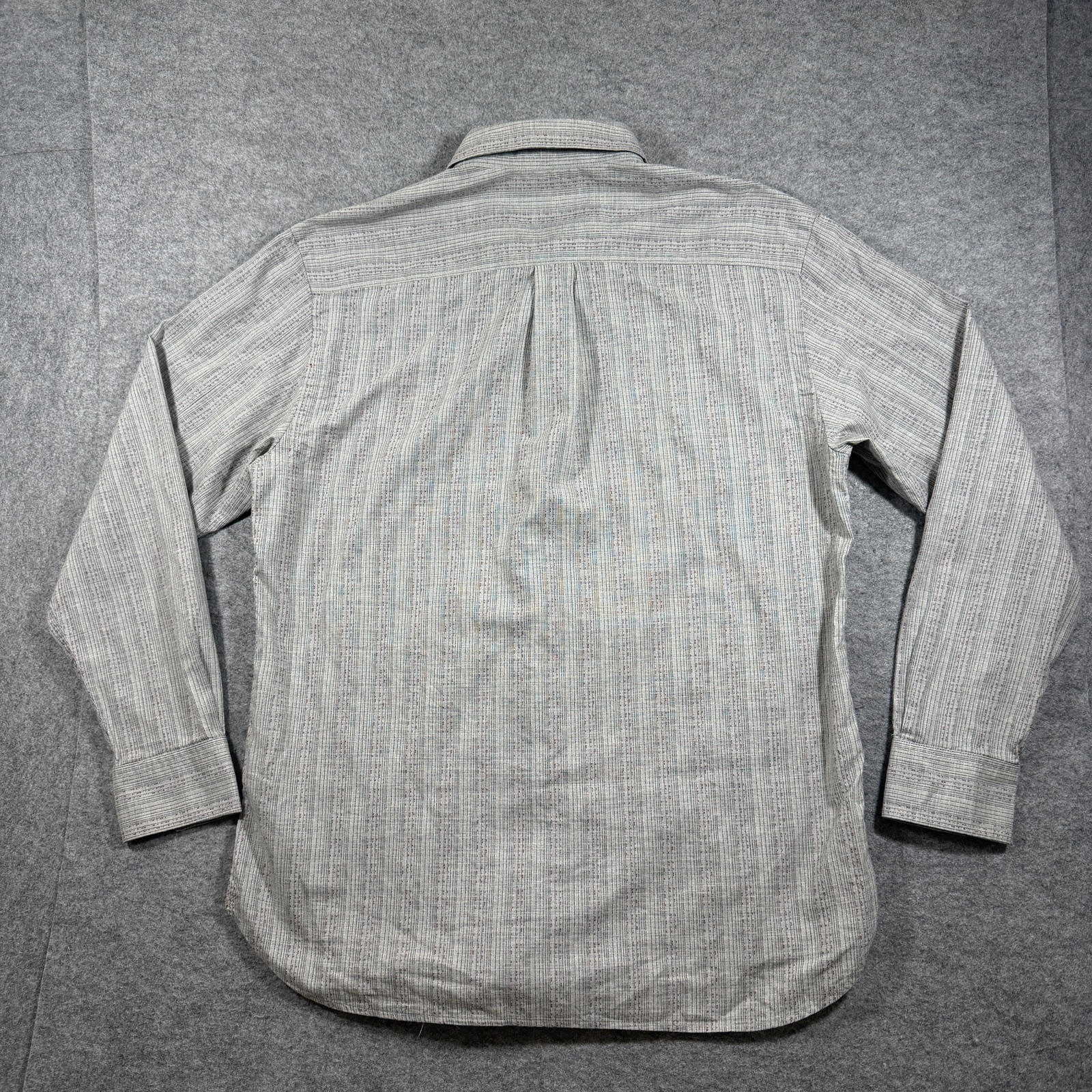 Vintage Tommy Bahama Silk Shirt Mens M Gray Long Sleeve Button Up Textured Beach thumbnail 2