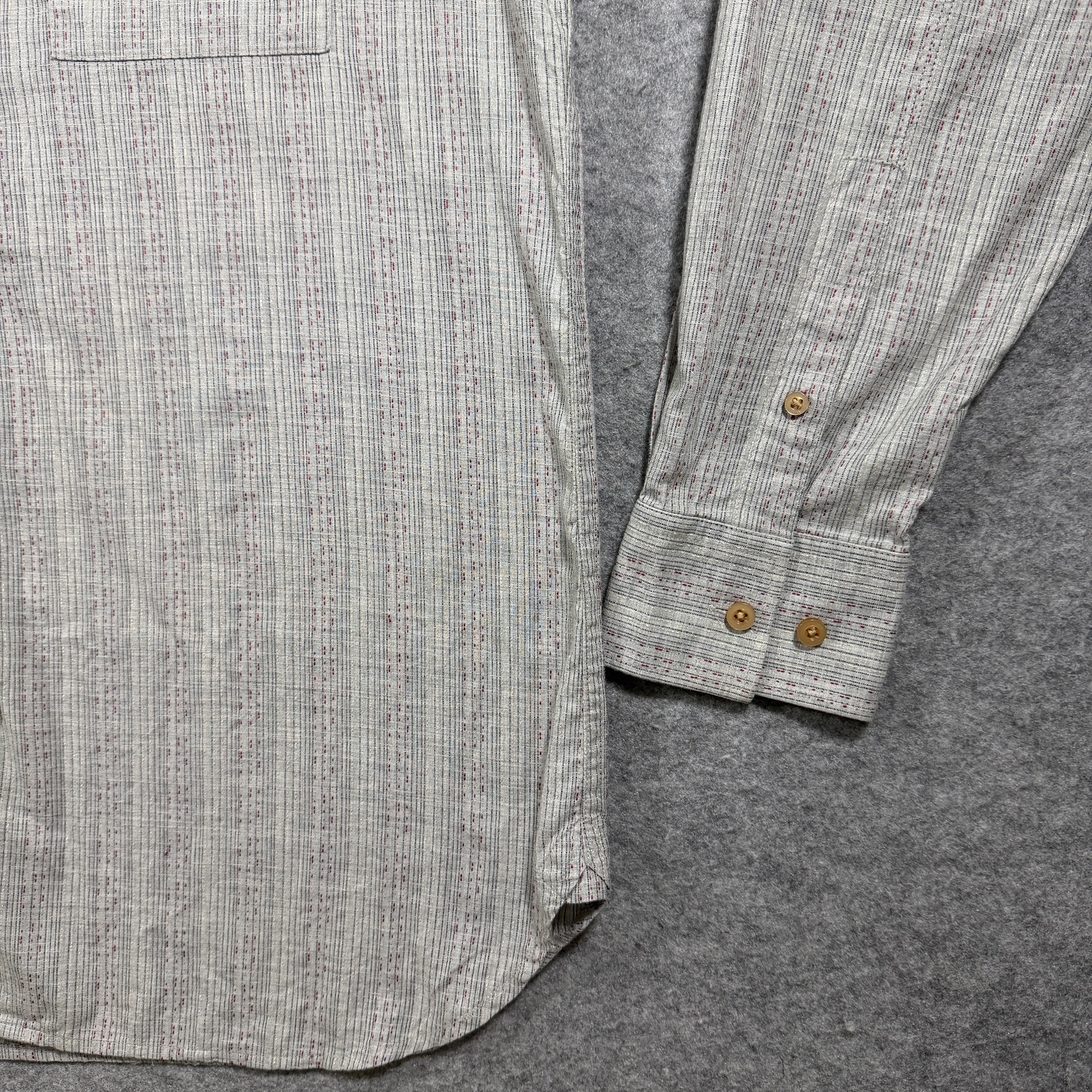 Vintage Tommy Bahama Silk Shirt Mens M Gray Long Sleeve Button Up Textured Beach thumbnail 9
