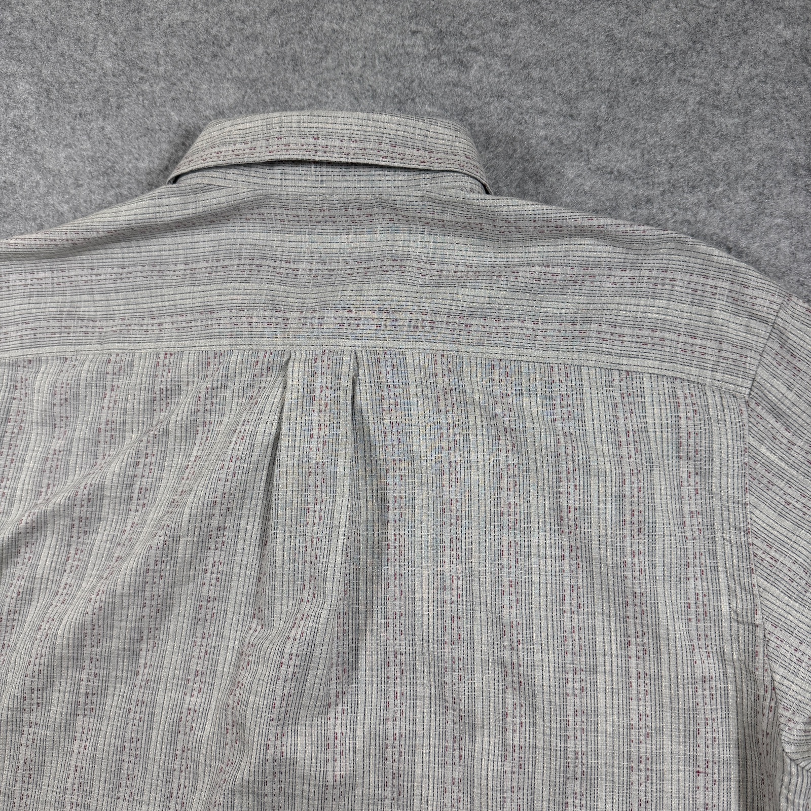 Vintage Tommy Bahama Silk Shirt Mens M Gray Long Sleeve Button Up Textured Beach thumbnail 10