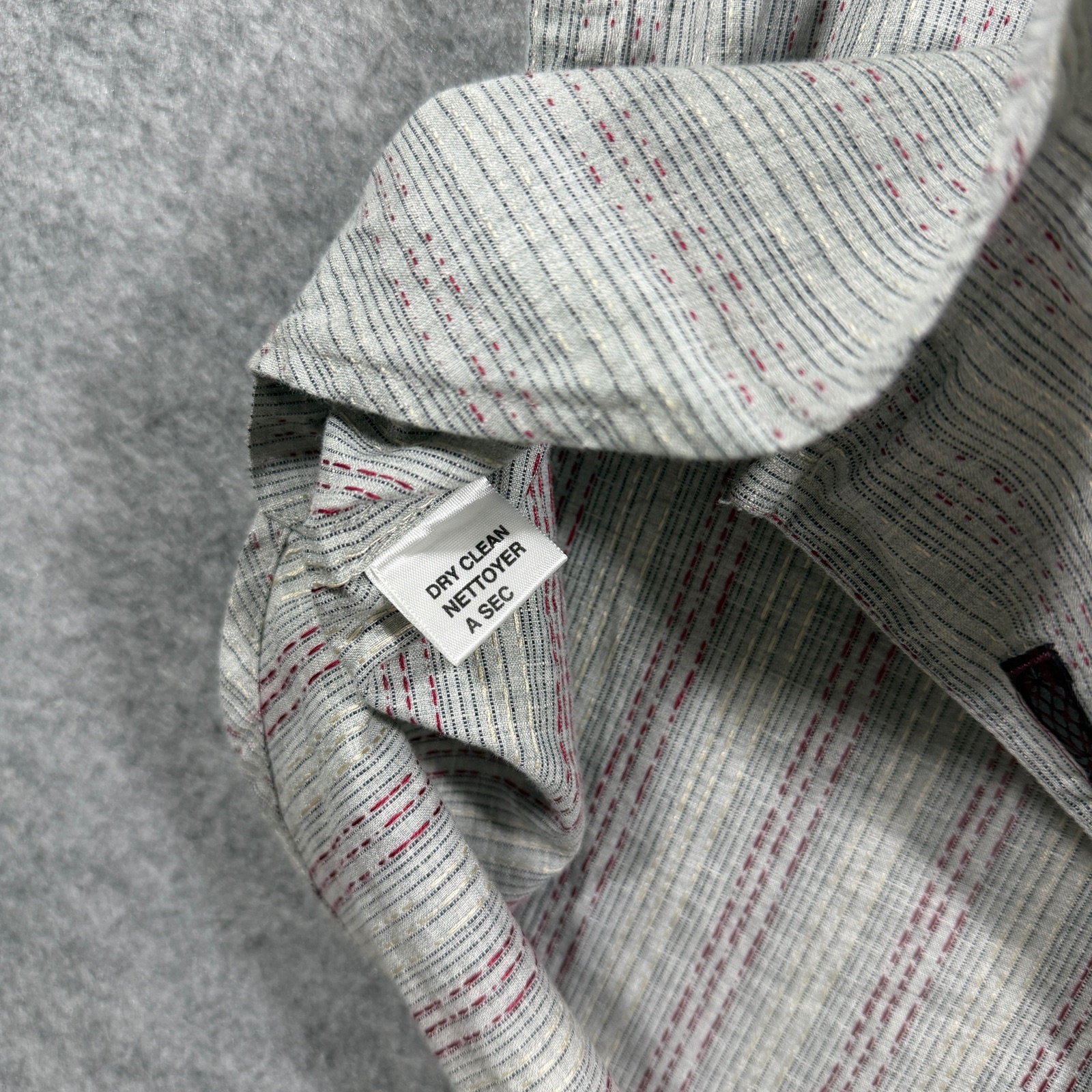 Vintage Tommy Bahama Silk Shirt Mens M Gray Long Sleeve Button Up Textured Beach thumbnail 11