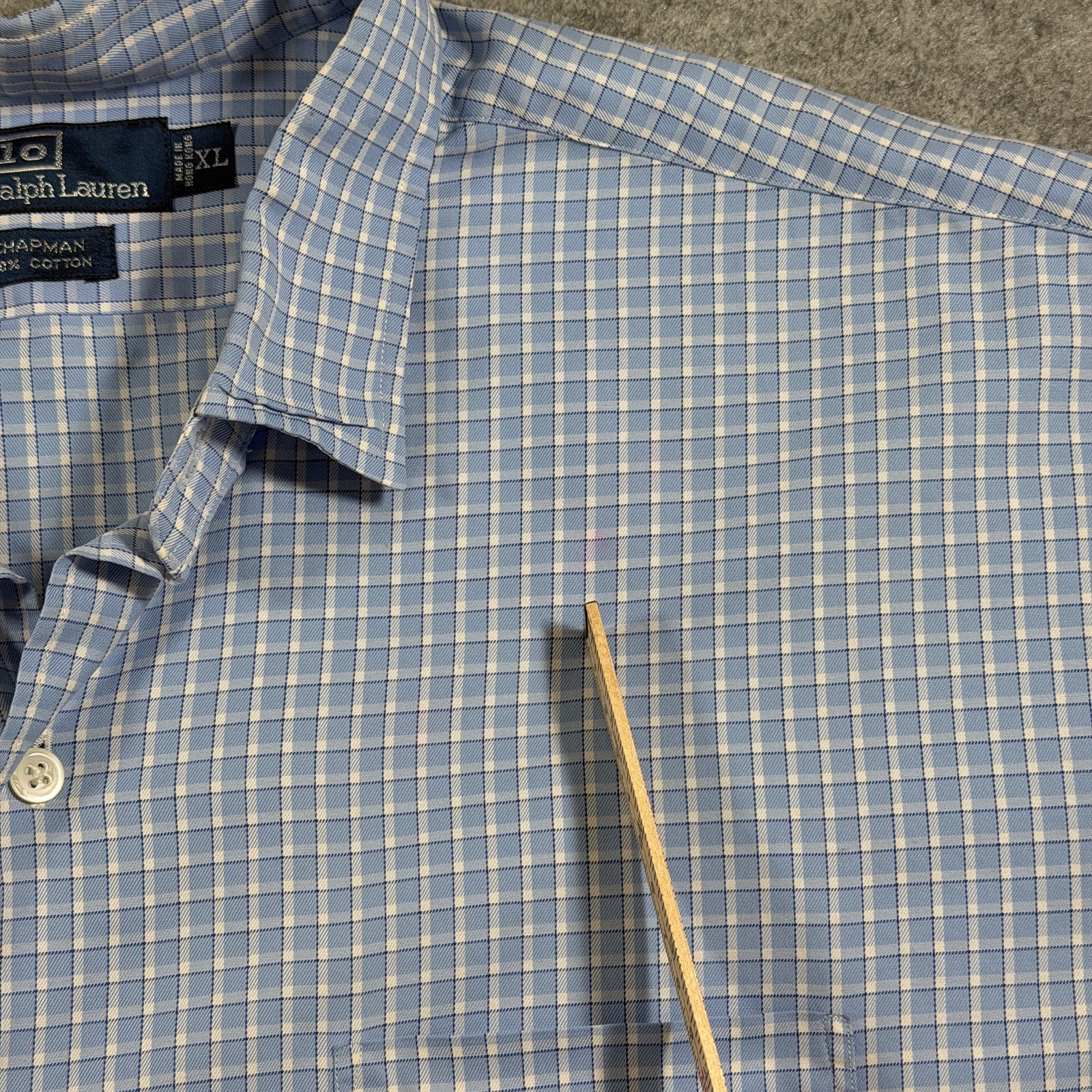Polo Ralph Lauren Chapman Shirt Mens XL Light Blue Plaid Button Down Preppy thumbnail 6