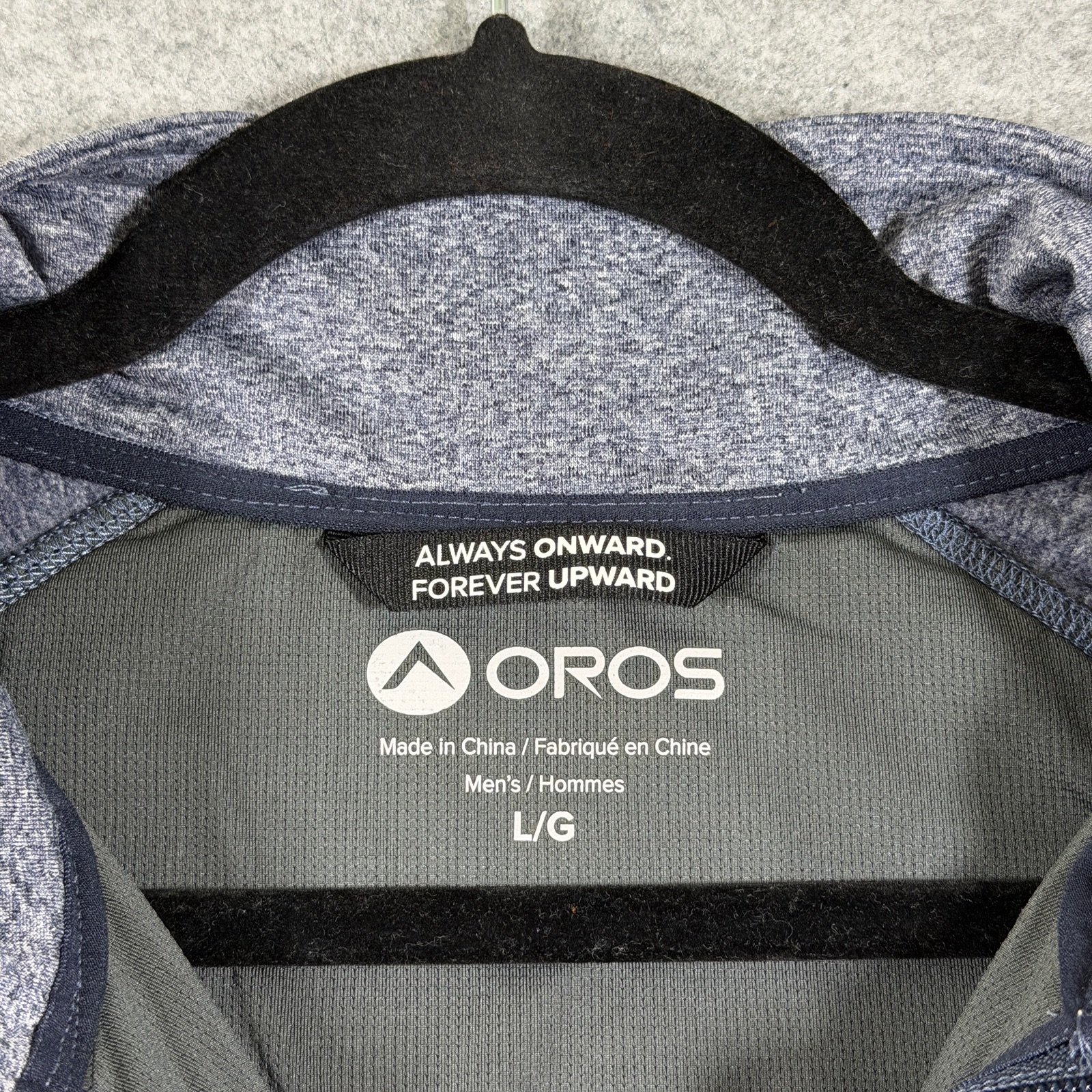 OROS Halftime Pullover Mens L Gray Quarter Zip Insulated Thumbholes Outdoor thumbnail 3