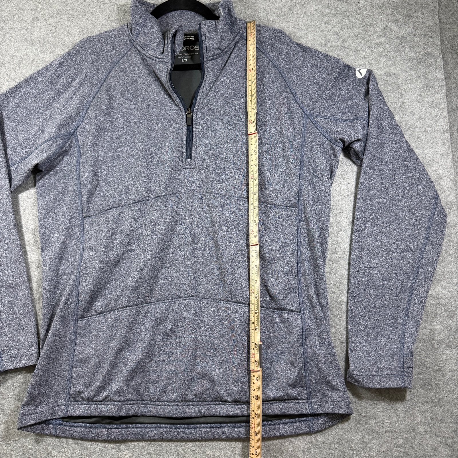 OROS Halftime Pullover Mens L Gray Quarter Zip Insulated Thumbholes Outdoor thumbnail 6