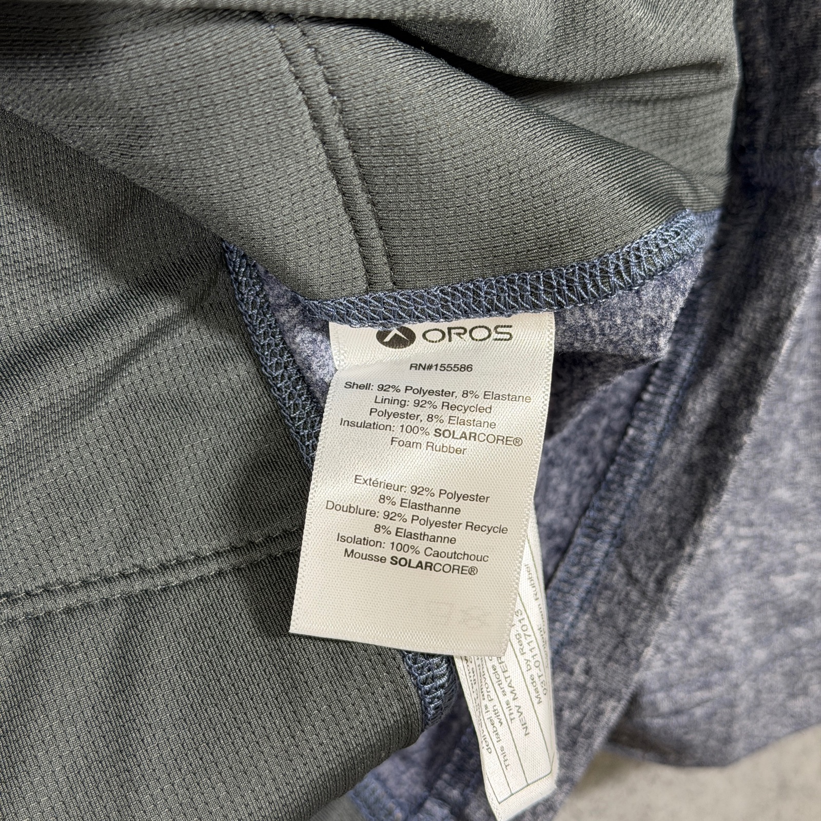OROS Halftime Pullover Mens L Gray Quarter Zip Insulated Thumbholes Outdoor thumbnail 9