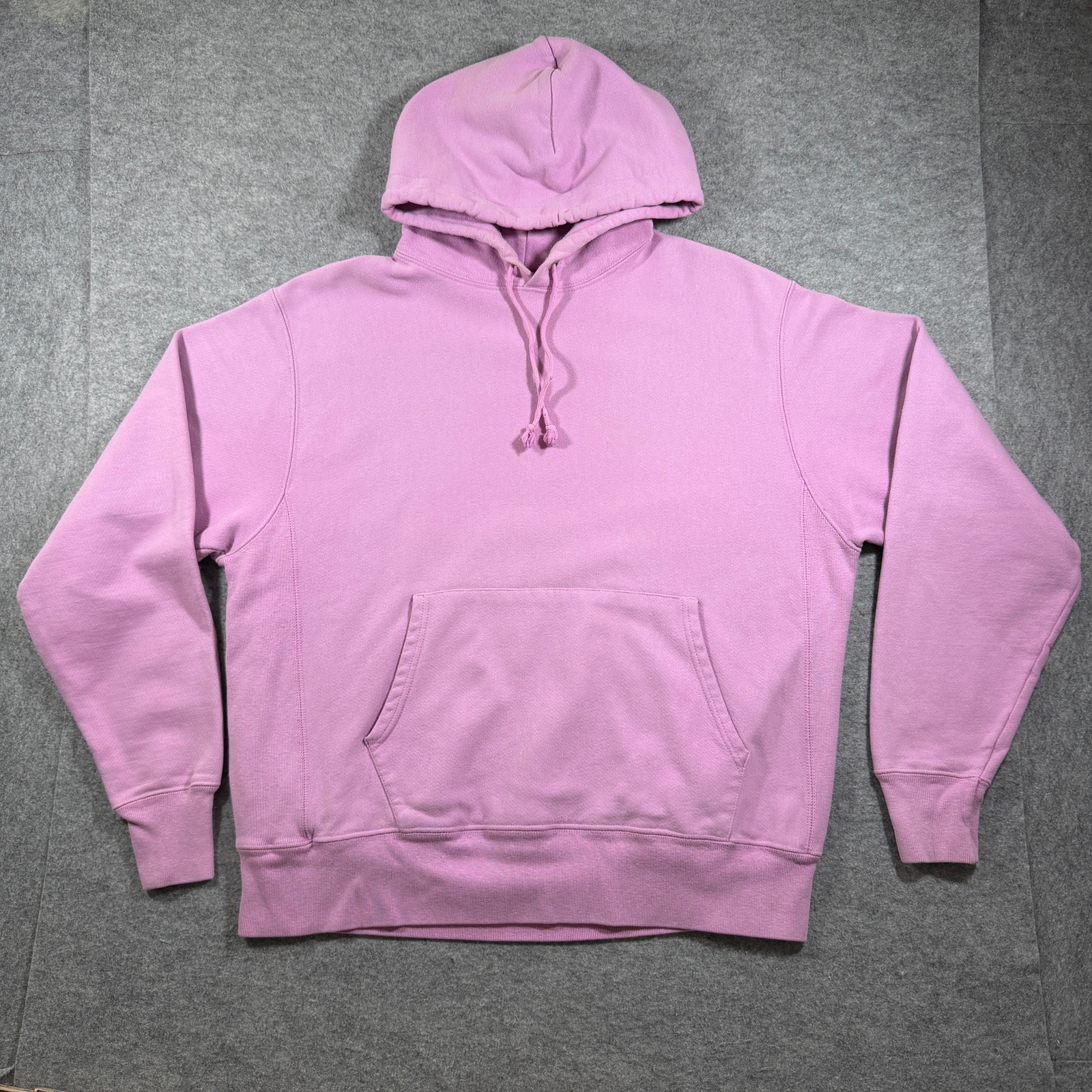 Vintage Champion Reverse Weave Hoodie Unisex Large Pink Fleece Heavyweight Loose