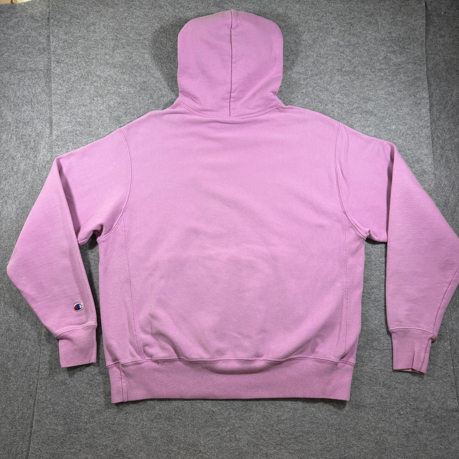 Vintage Champion Reverse Weave Hoodie Unisex Large Pink Fleece Heavyweight Loose thumbnail 2