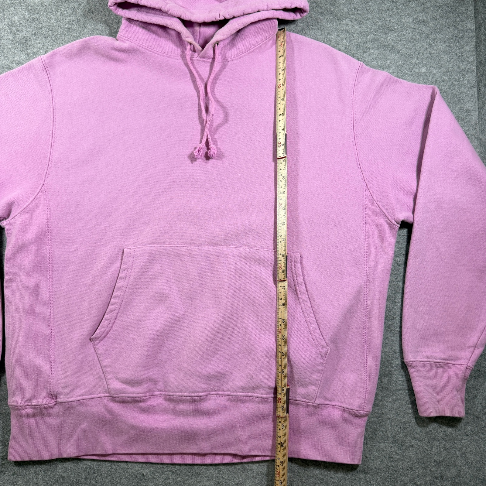 Vintage Champion Reverse Weave Hoodie Unisex Large Pink Fleece Heavyweight Loose thumbnail 6
