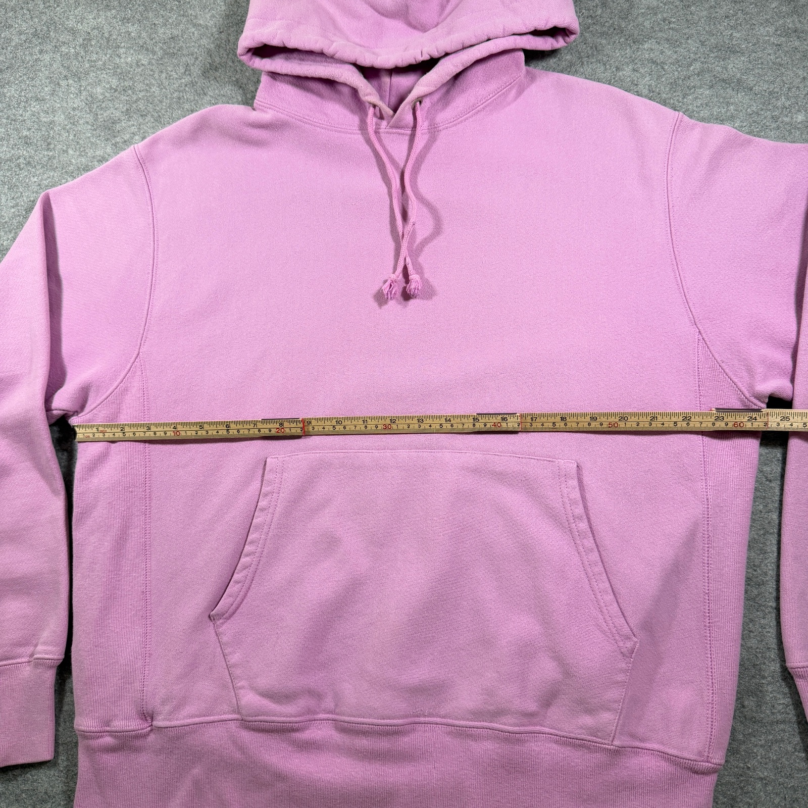 Vintage Champion Reverse Weave Hoodie Unisex Large Pink Fleece Heavyweight Loose thumbnail 7