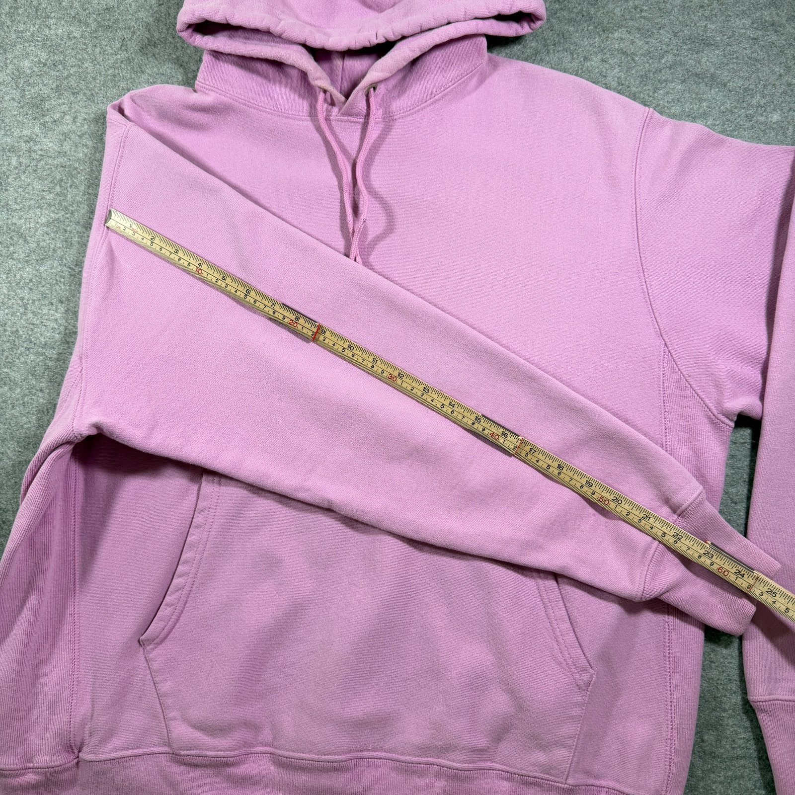 Vintage Champion Reverse Weave Hoodie Unisex Large Pink Fleece Heavyweight Loose thumbnail 8