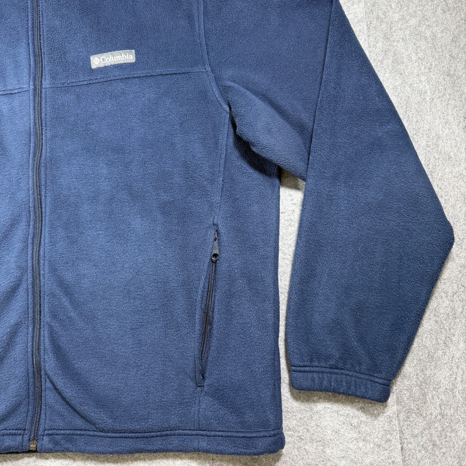 Columbia Fleece Jacket Mens XL Navy Full Zip Steens Mountain Outdoor Hiking thumbnail 5
