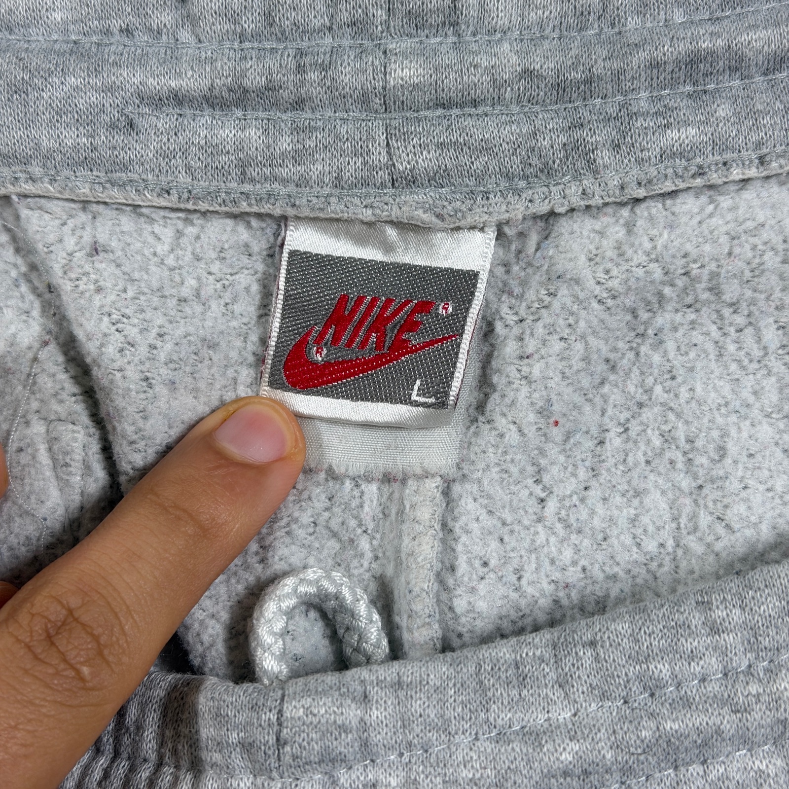 Vintage 90s Nike Sweatpants Mens L Gray Blue Stripe Fleece Training Retro Casual thumbnail 4