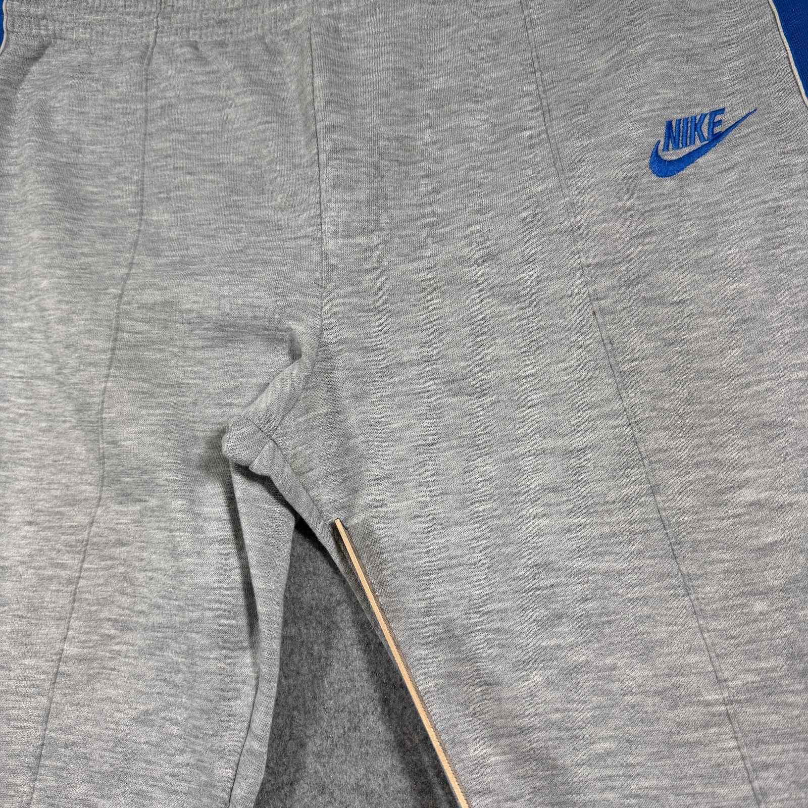 Vintage 90s Nike Sweatpants Mens L Gray Blue Stripe Fleece Training Retro Casual thumbnail 6