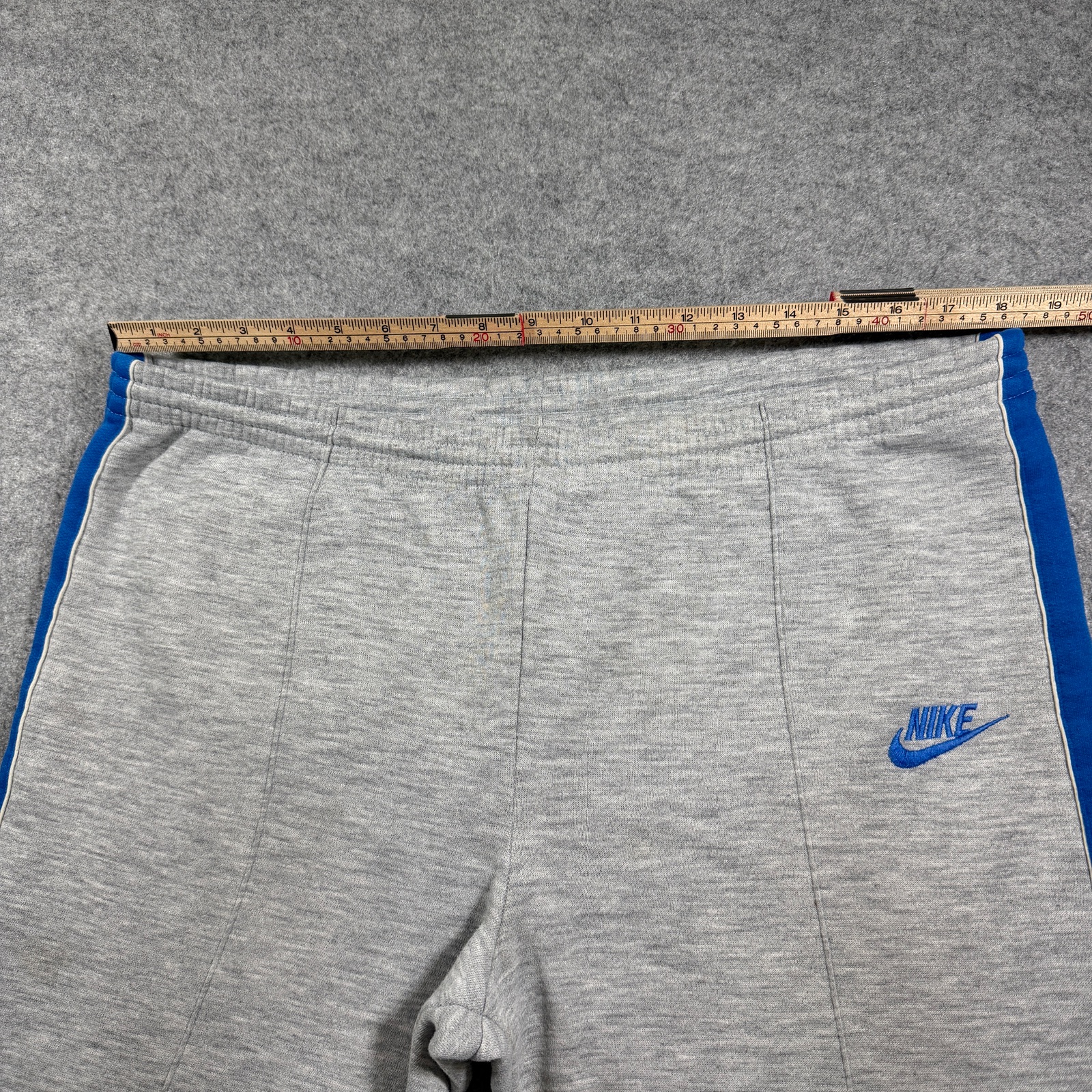Vintage 90s Nike Sweatpants Mens L Gray Blue Stripe Fleece Training Retro Casual thumbnail 8