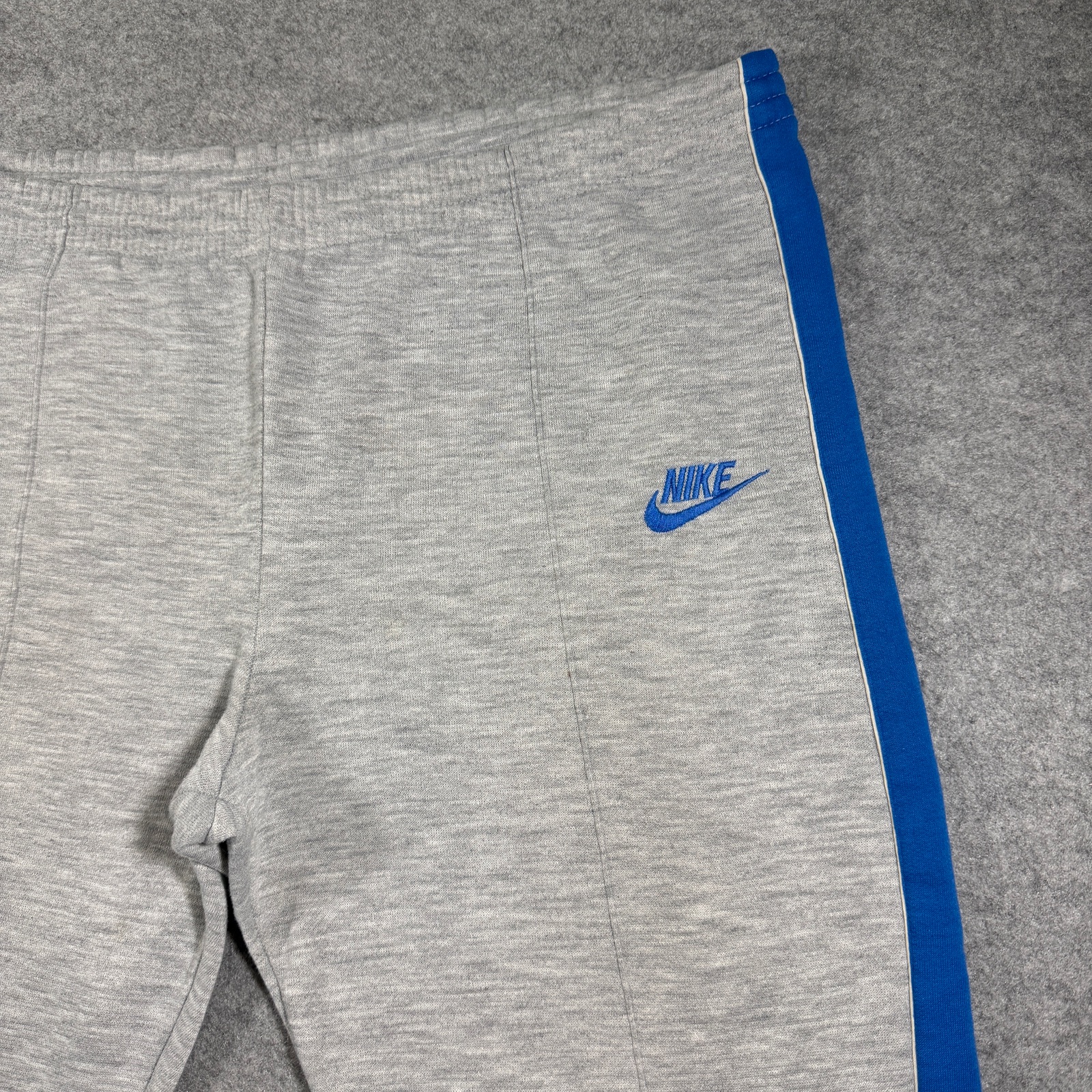 Vintage 90s Nike Sweatpants Mens L Gray Blue Stripe Fleece Training Retro Casual thumbnail 10
