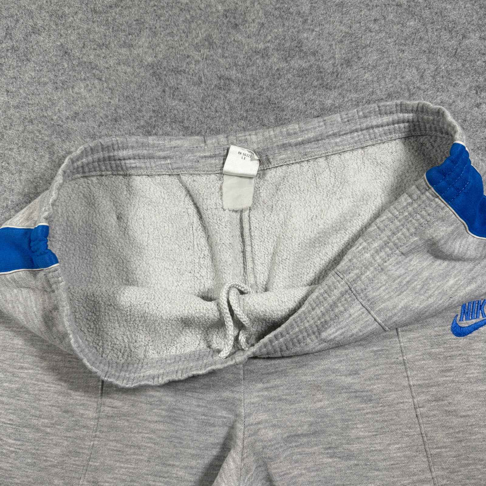 Vintage 90s Nike Sweatpants Mens L Gray Blue Stripe Fleece Training Retro Casual thumbnail 15