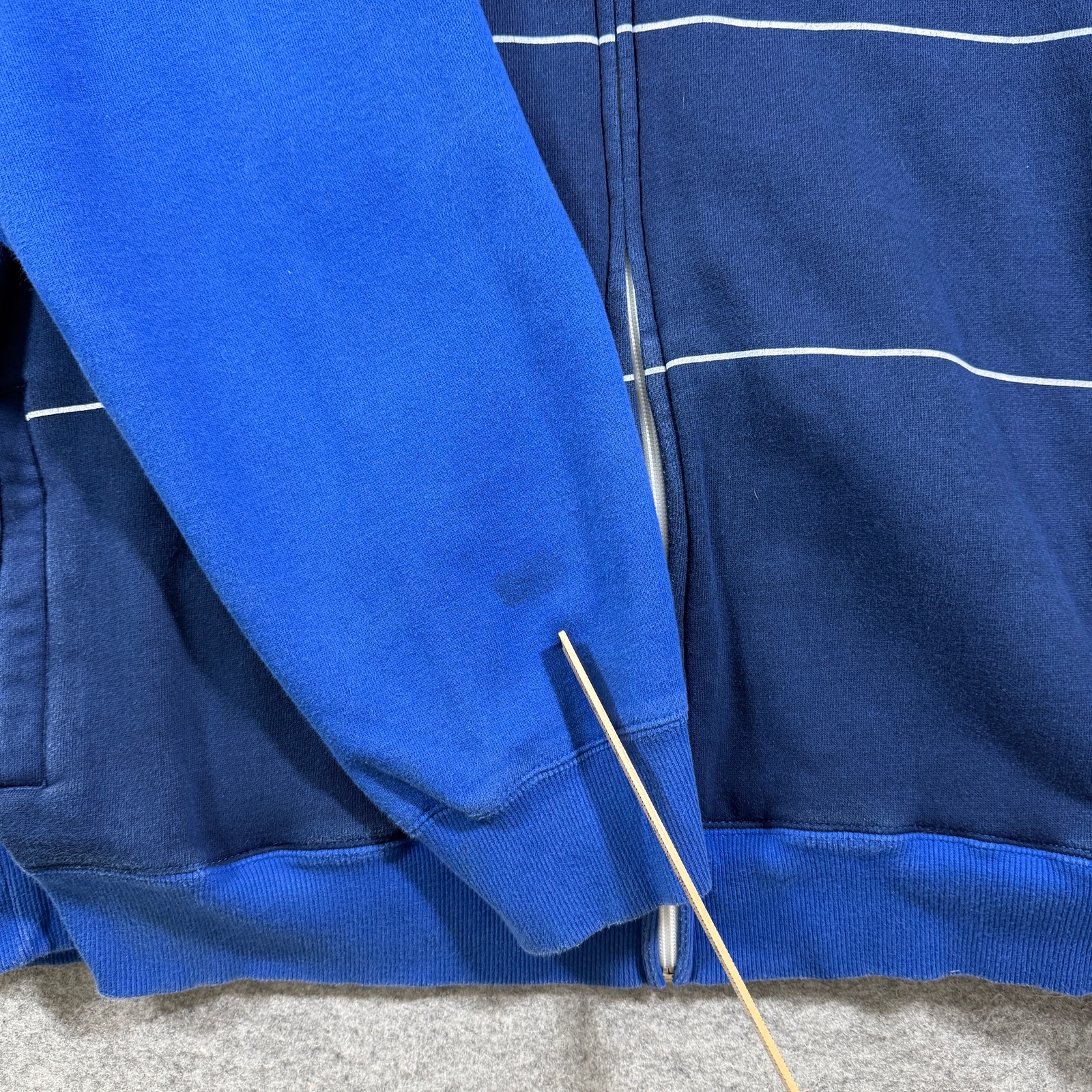 One Industries Yamaha Racing Full Zip Hoodie Mens XXL Navy Fleece Striped Moto thumbnail 5