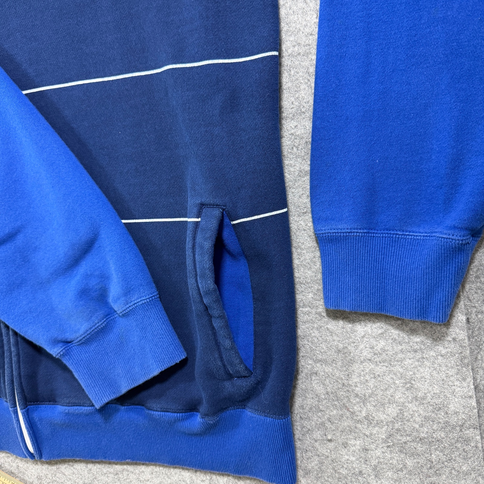 One Industries Yamaha Racing Full Zip Hoodie Mens XXL Navy Fleece Striped Moto thumbnail 11