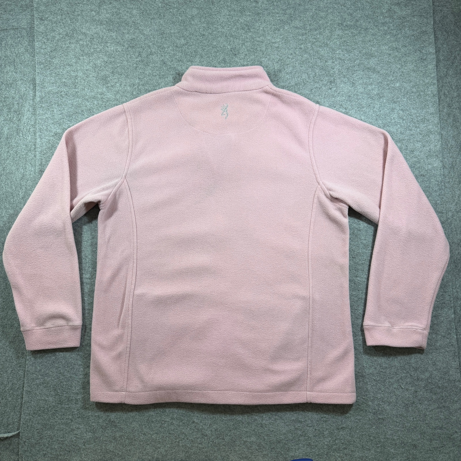 Browning Fleece Jacket Womens XL Pink Full Zip Deer Logo Outdoor Hunting Pockets thumbnail 2