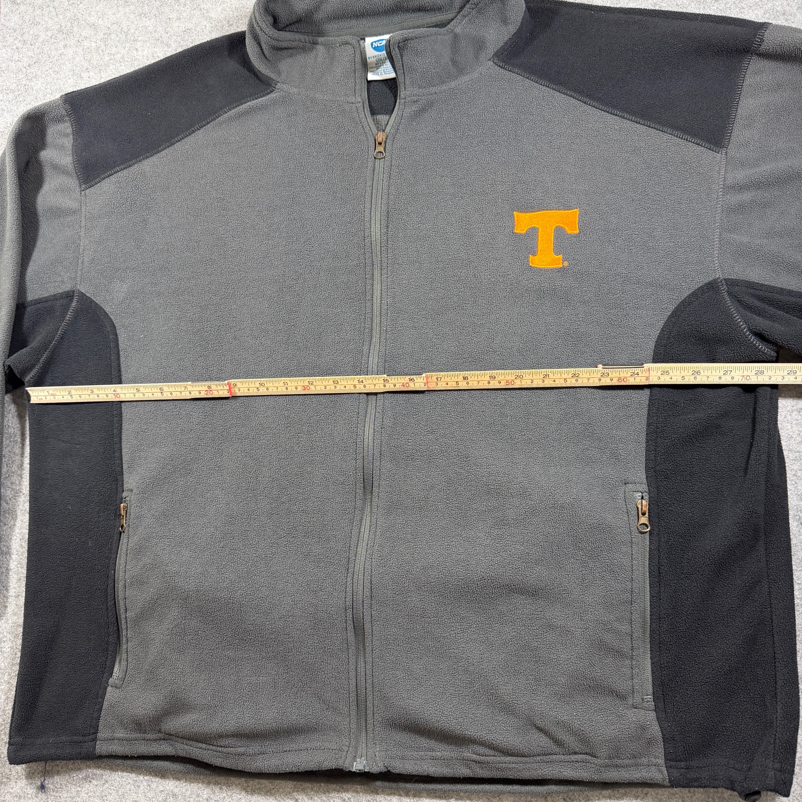Tennessee Volunteers Fleece Jacket Mens 2XL Gray Full Zip NCAA Football Vols UT thumbnail 7