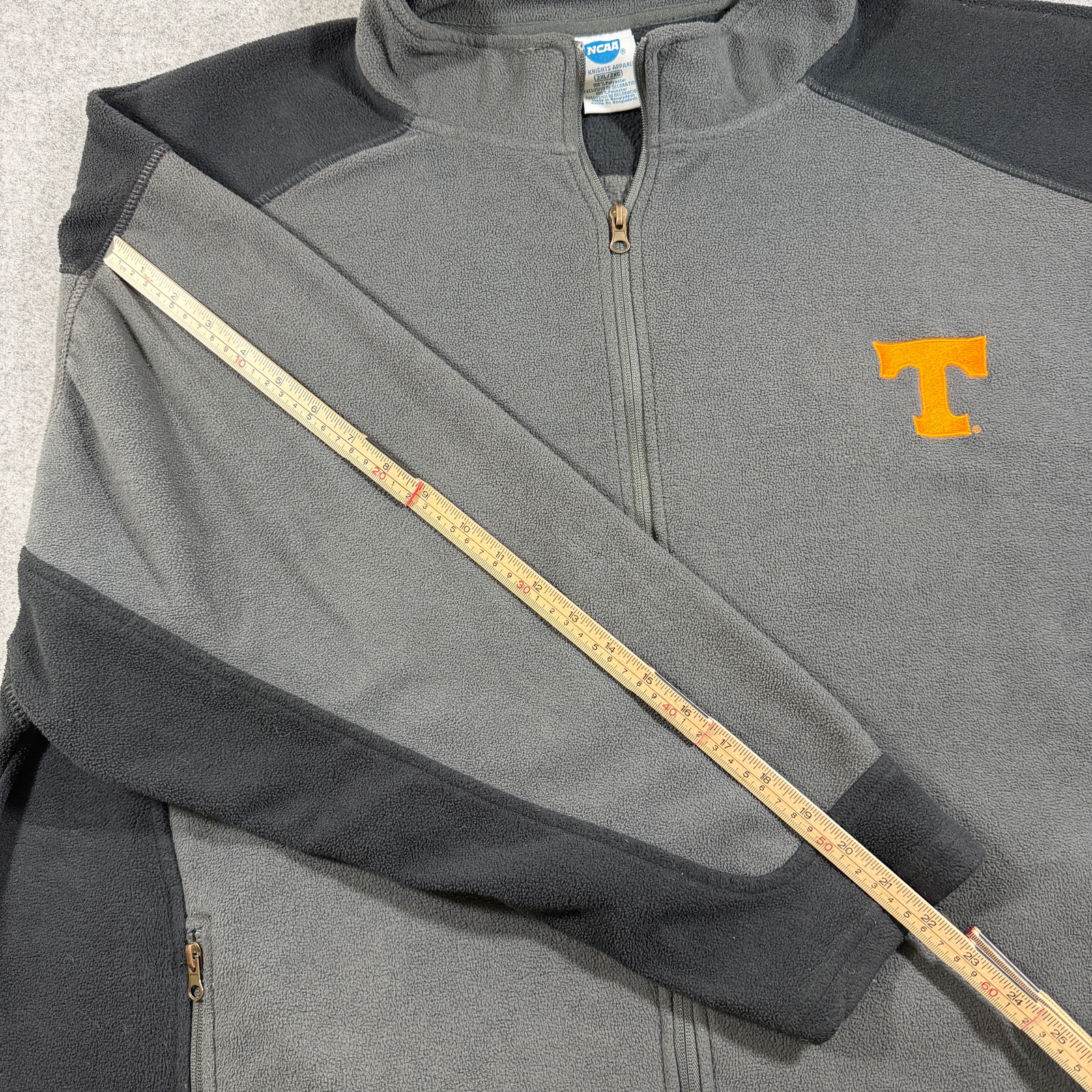 Tennessee Volunteers Fleece Jacket Mens 2XL Gray Full Zip NCAA Football Vols UT thumbnail 8