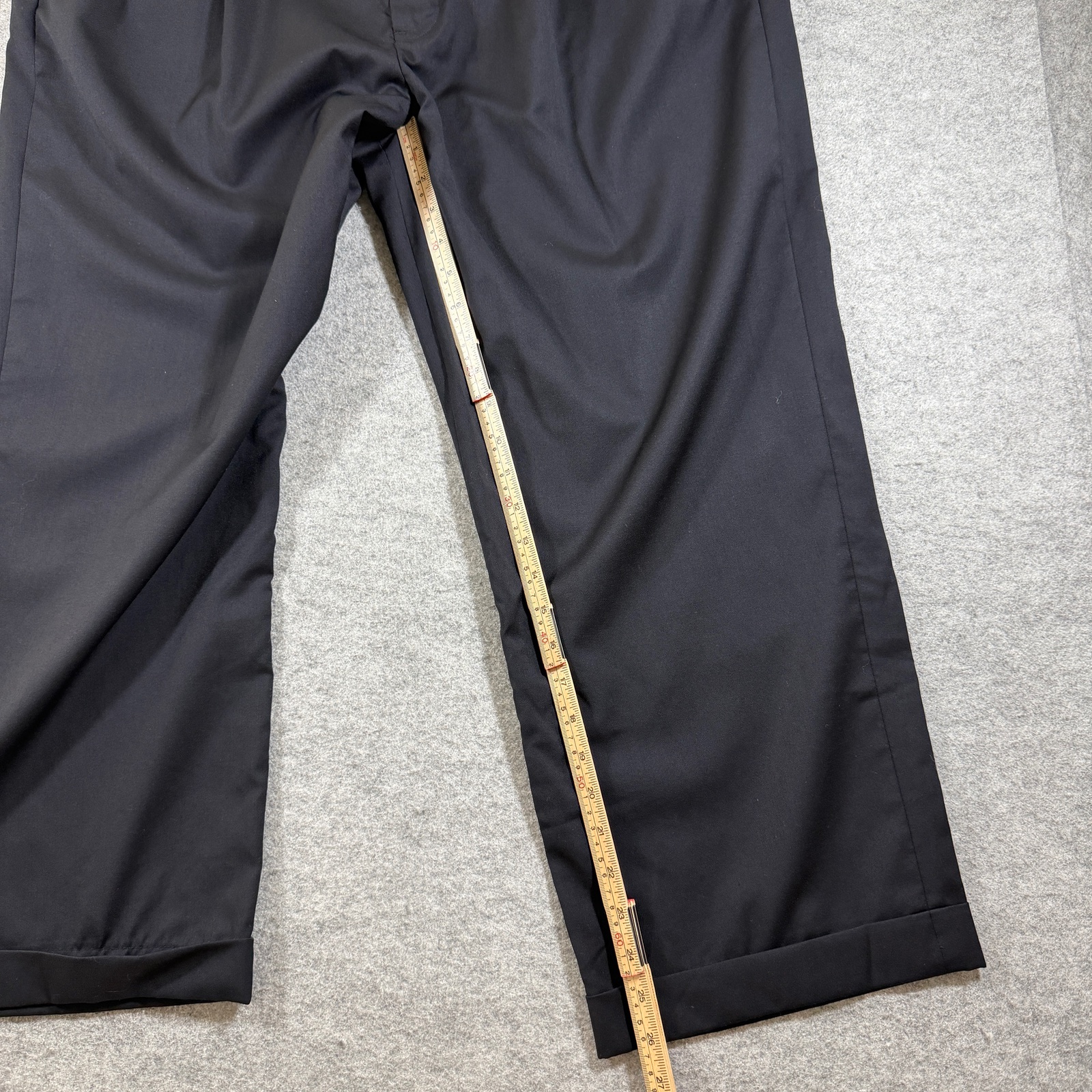 Brooks Brothers 1818 Madison Pants Mens 100% Wool W40 Black Pleated Cuffed Dress thumbnail 7