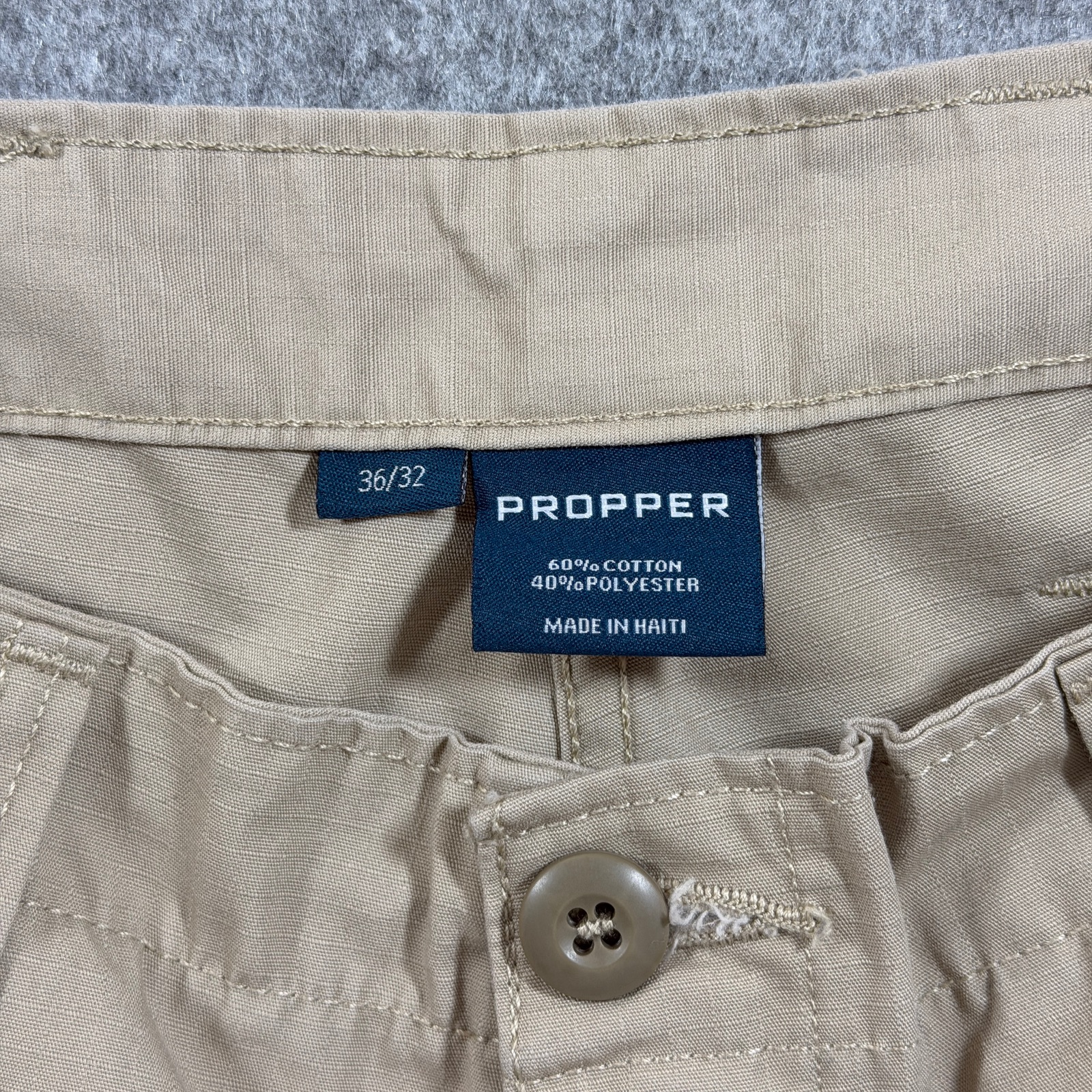 Propper Cargo Pants Mens 36x32 Khaki Tactical Ripstop Utility Stretch Waist thumbnail 3