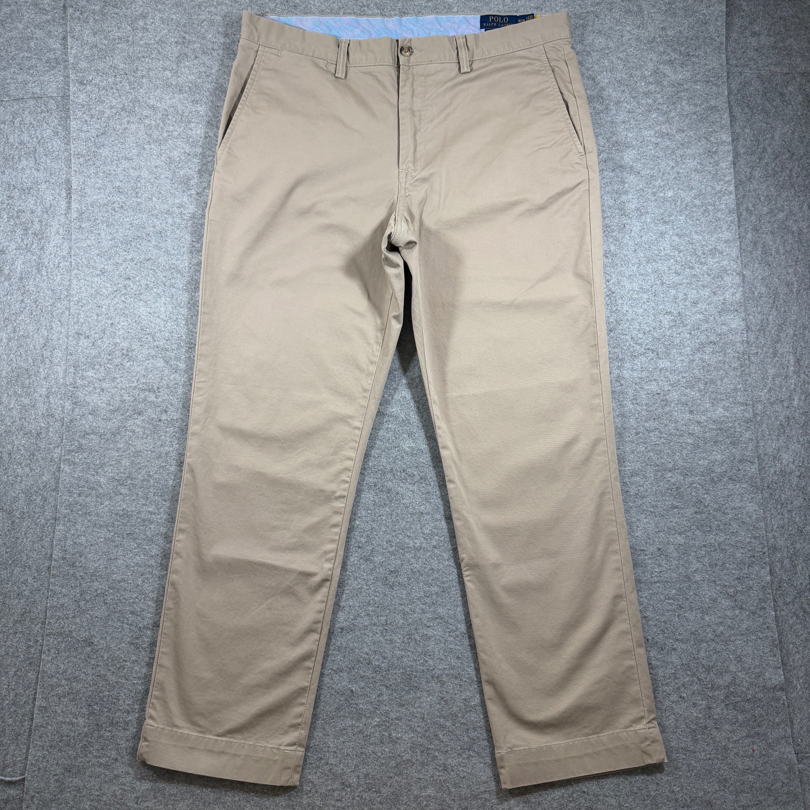 Polo Ralph Lauren Chino Pants Mens 35x30 Khaki Stretch Straight Fit Preppy thumbnail 2