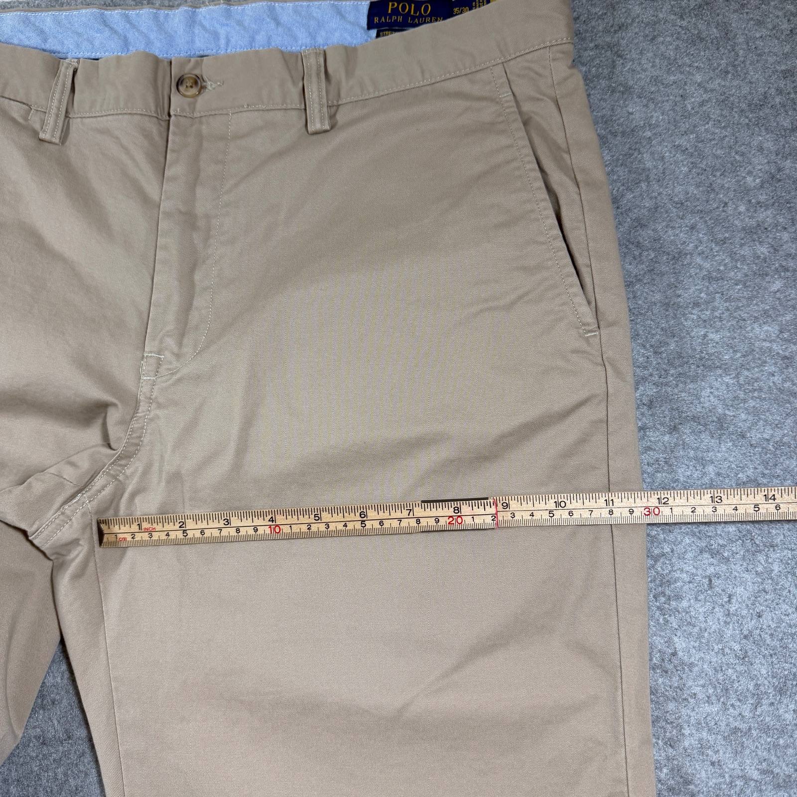 Polo Ralph Lauren Chino Pants Mens 35x30 Khaki Stretch Straight Fit Preppy thumbnail 8