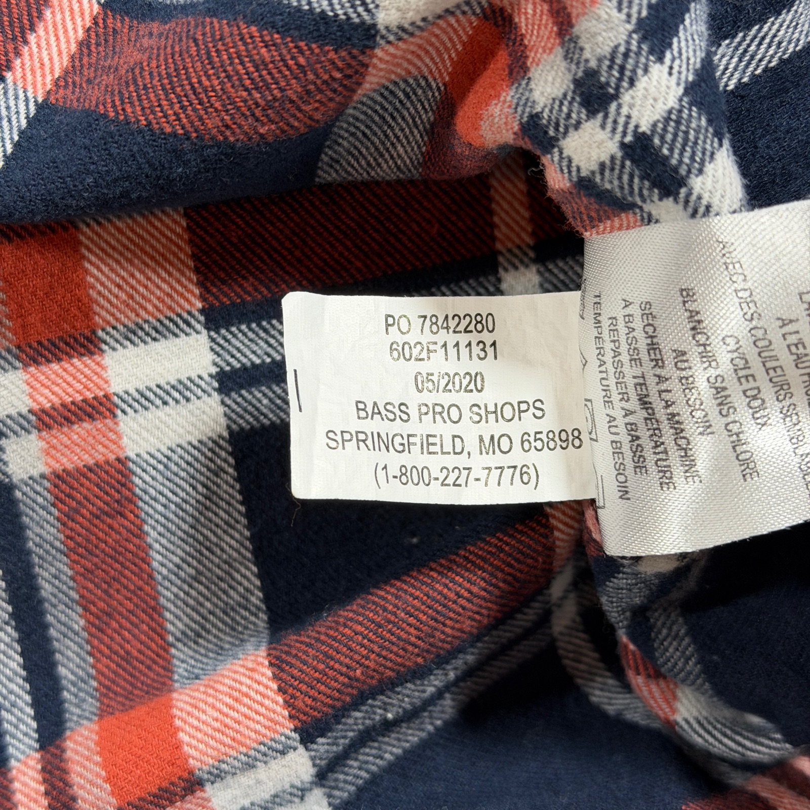 Red Head Brand Co Flannel Shirt Mens L Navy Red Plaid Button Up Chest Pockets thumbnail 9